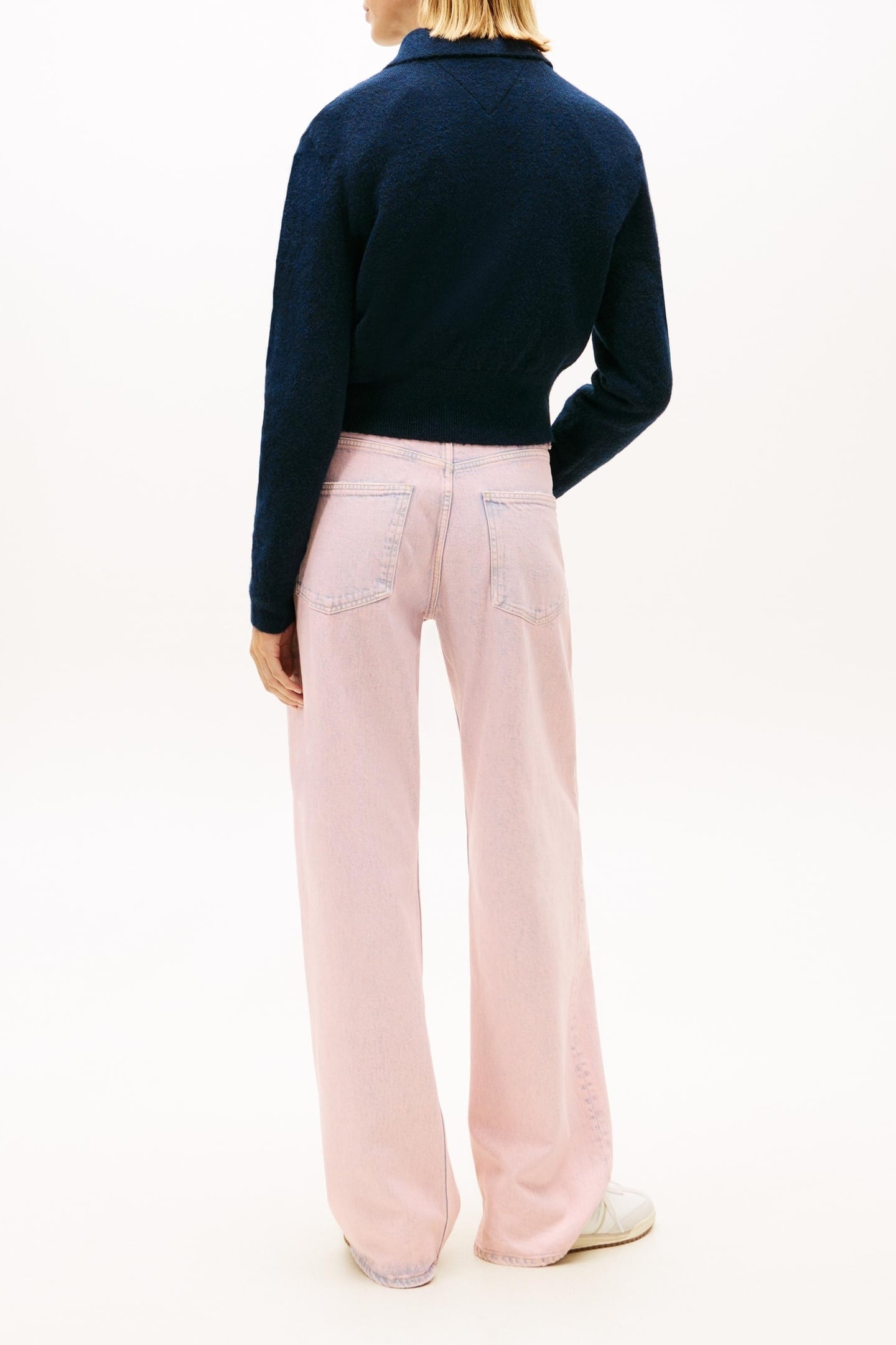 FLUFFY POLO SWEATER DARK NIGHT NAVY 3