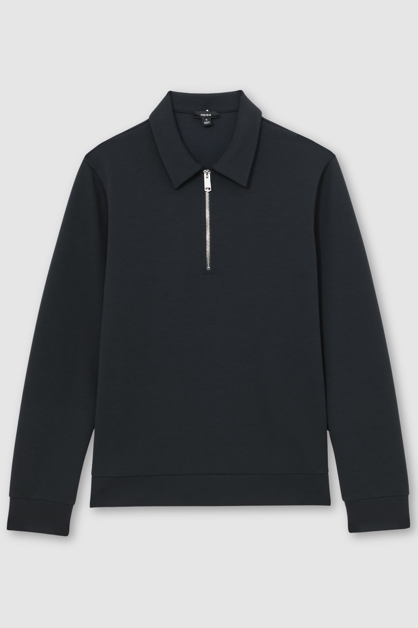 LS INTERLOCK HALF ZIP POLO NAVY BLUE 4