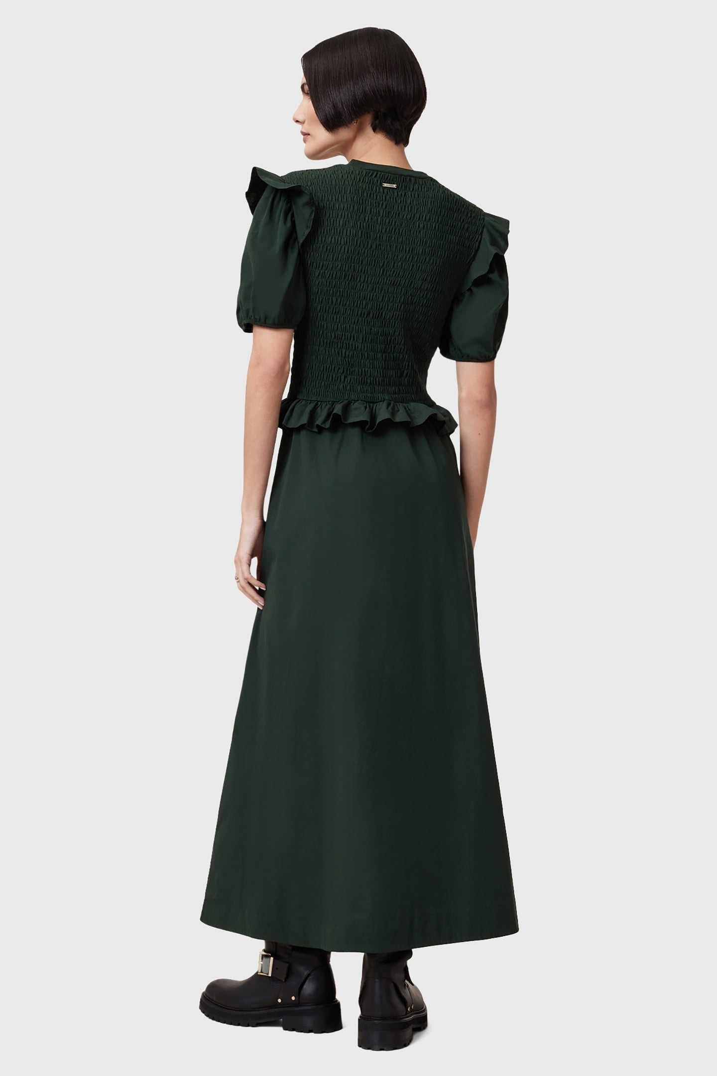 ODE DRESS DARK FOREST GREEN 3