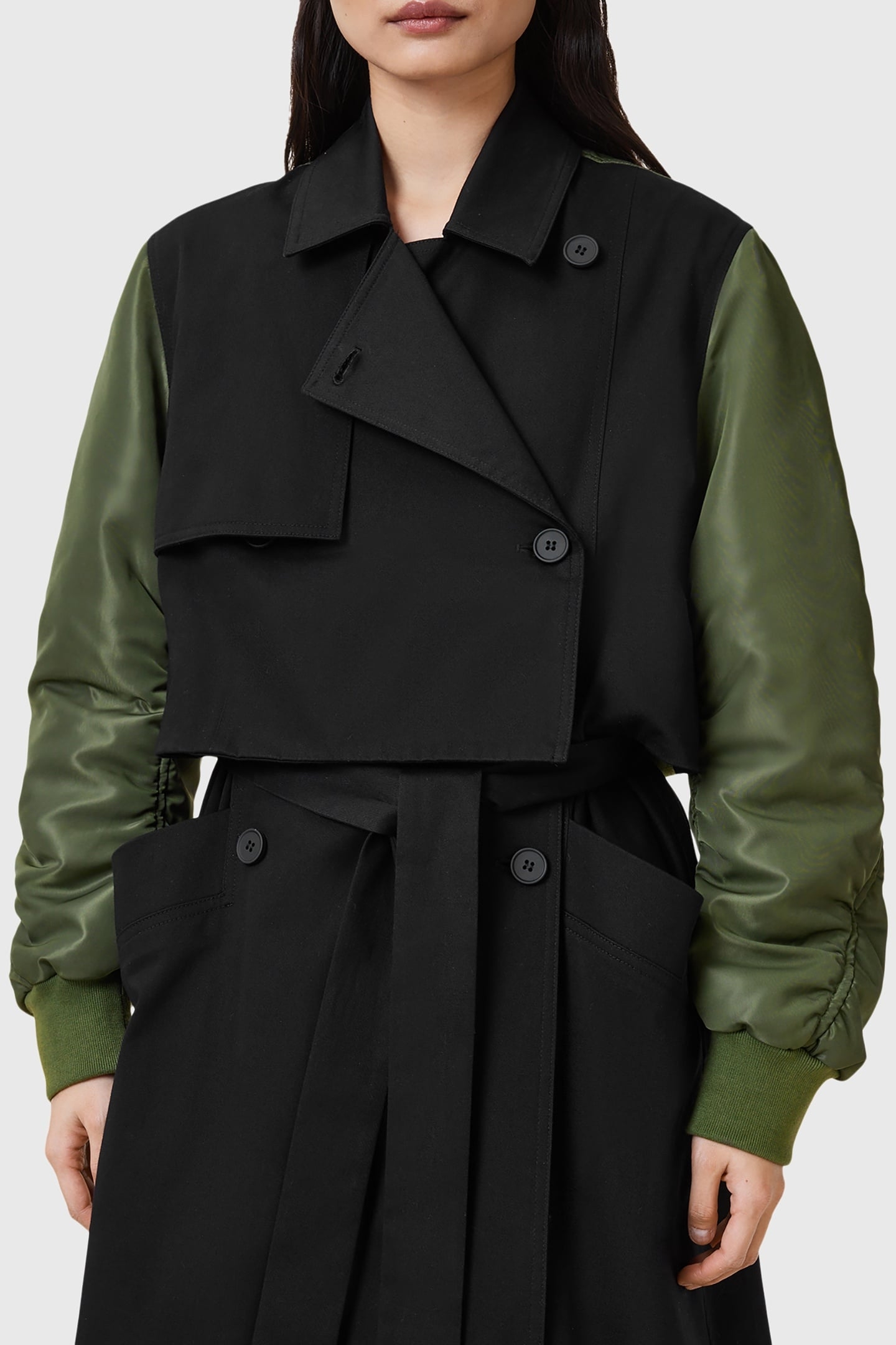 PENNI TRENCH KHAKI GREEN/BLACK 1