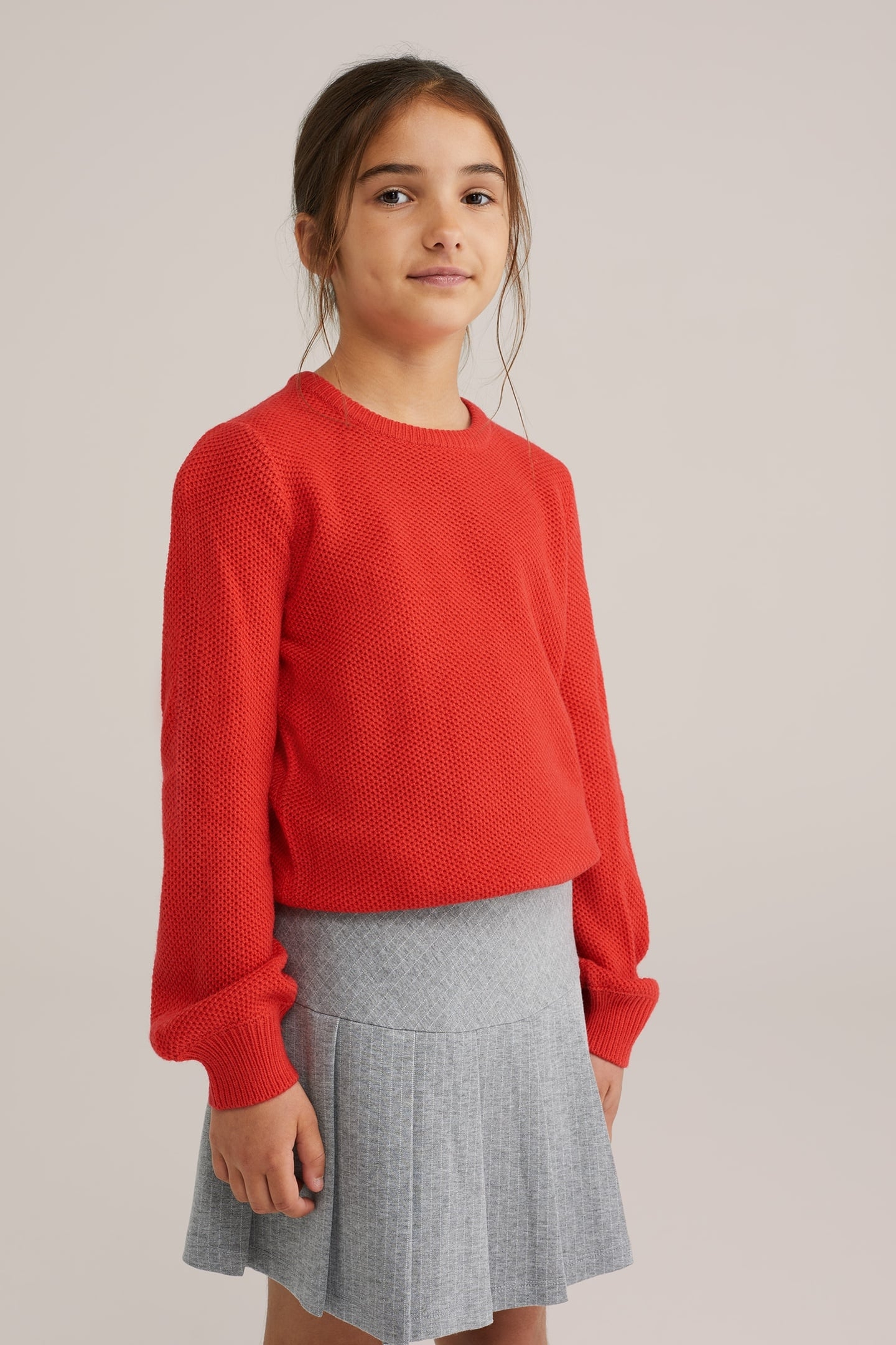 KNITTED PULLOVER BRIGHT RED 1