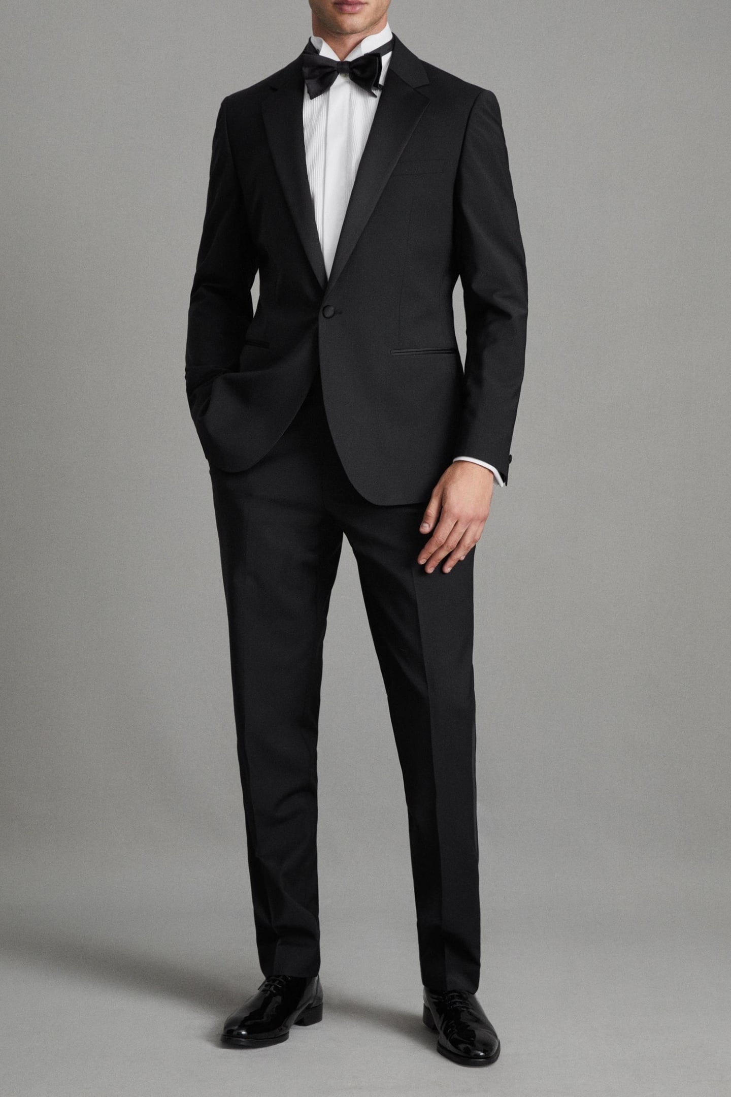 NOTCH LAPEL TUX JACKET BLACK 2