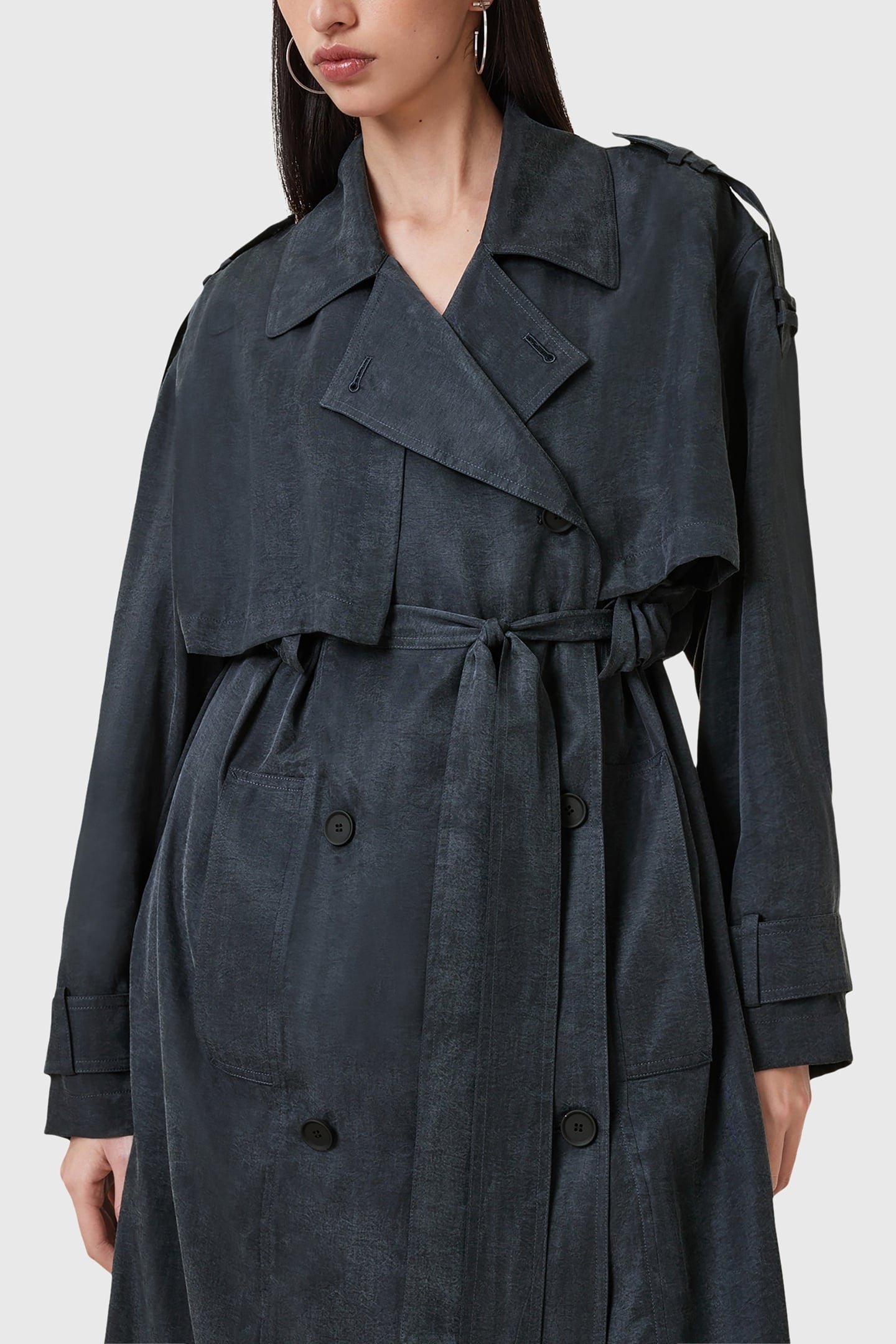 LINNIE TRENCH BLUEBERRY BLUE 7