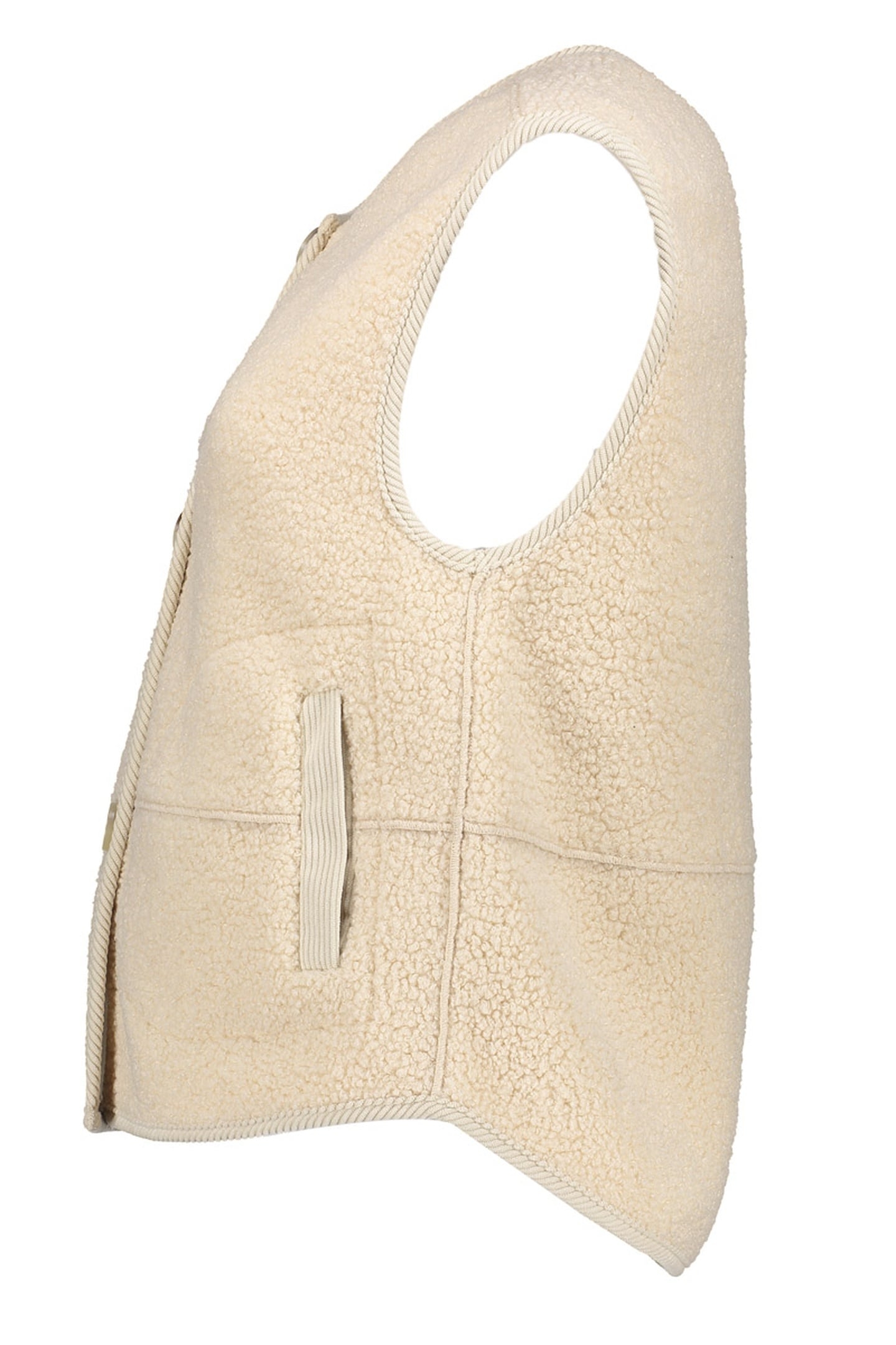 GILET TEDDY + ZIPPER CREAM 3