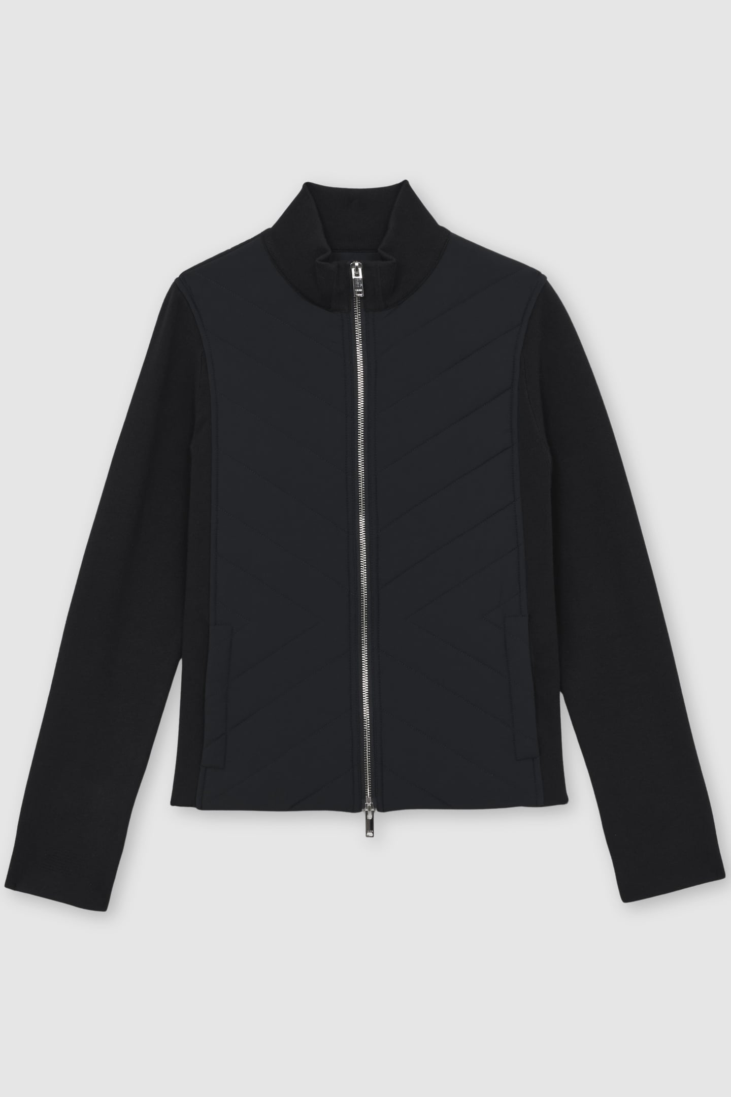 KNITTED HYBRID JACKET NAVY 3