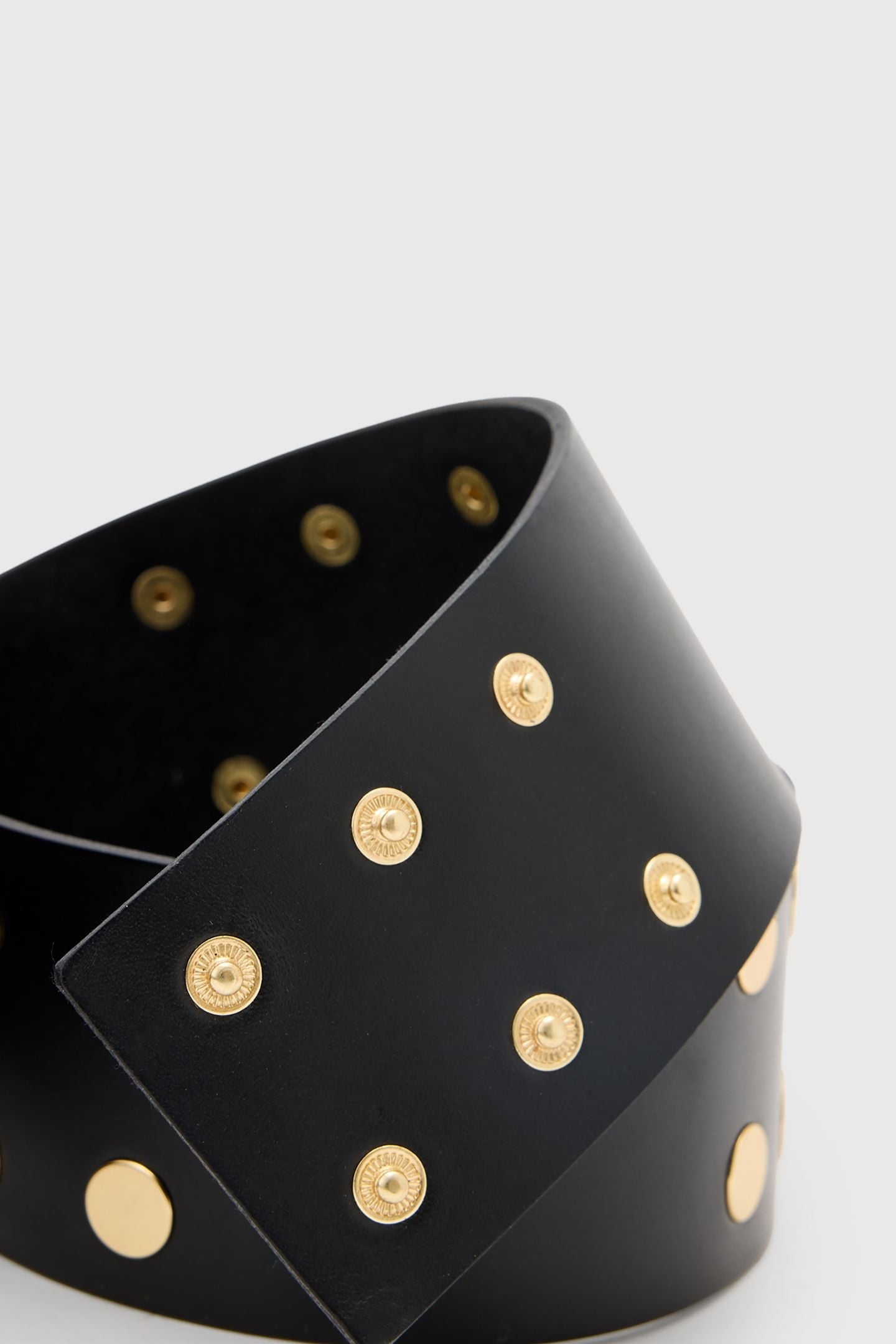 RIO STUD WAIST BELT BLACK/WARM BRASS 4
