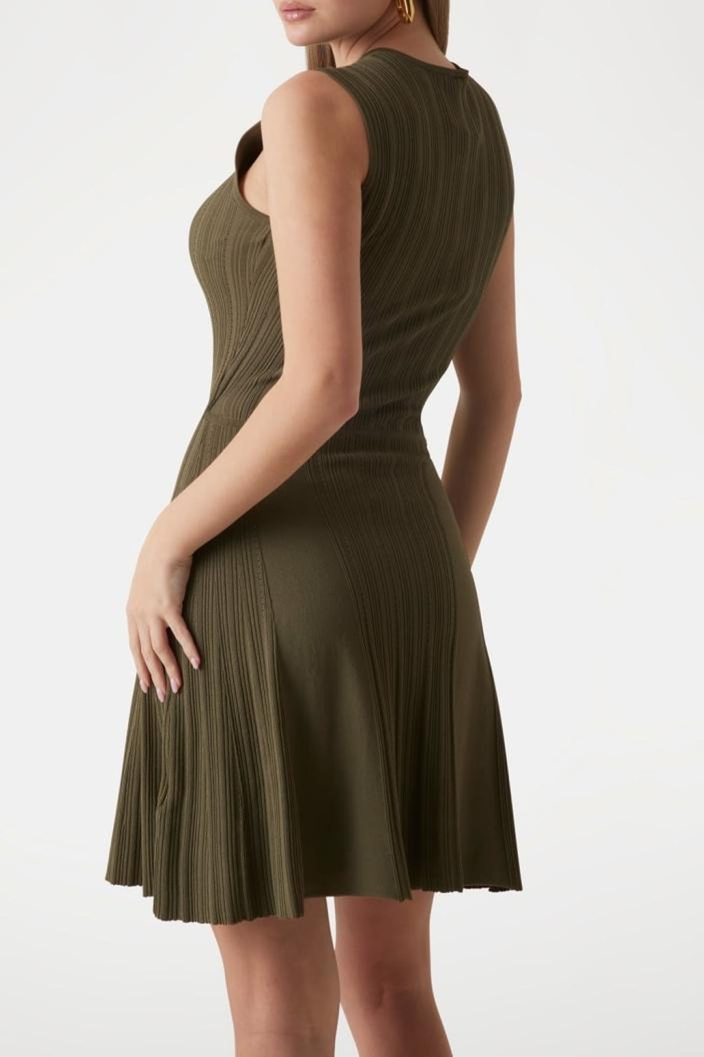 MARCIANO BY GUESS GIADA SL SWEATER DRESS ARMY OLIVE 3