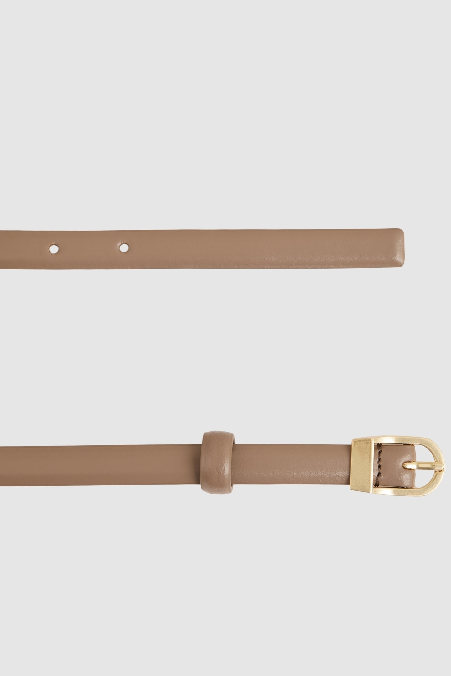 MINI BUCKLE BELT TAUPE 3