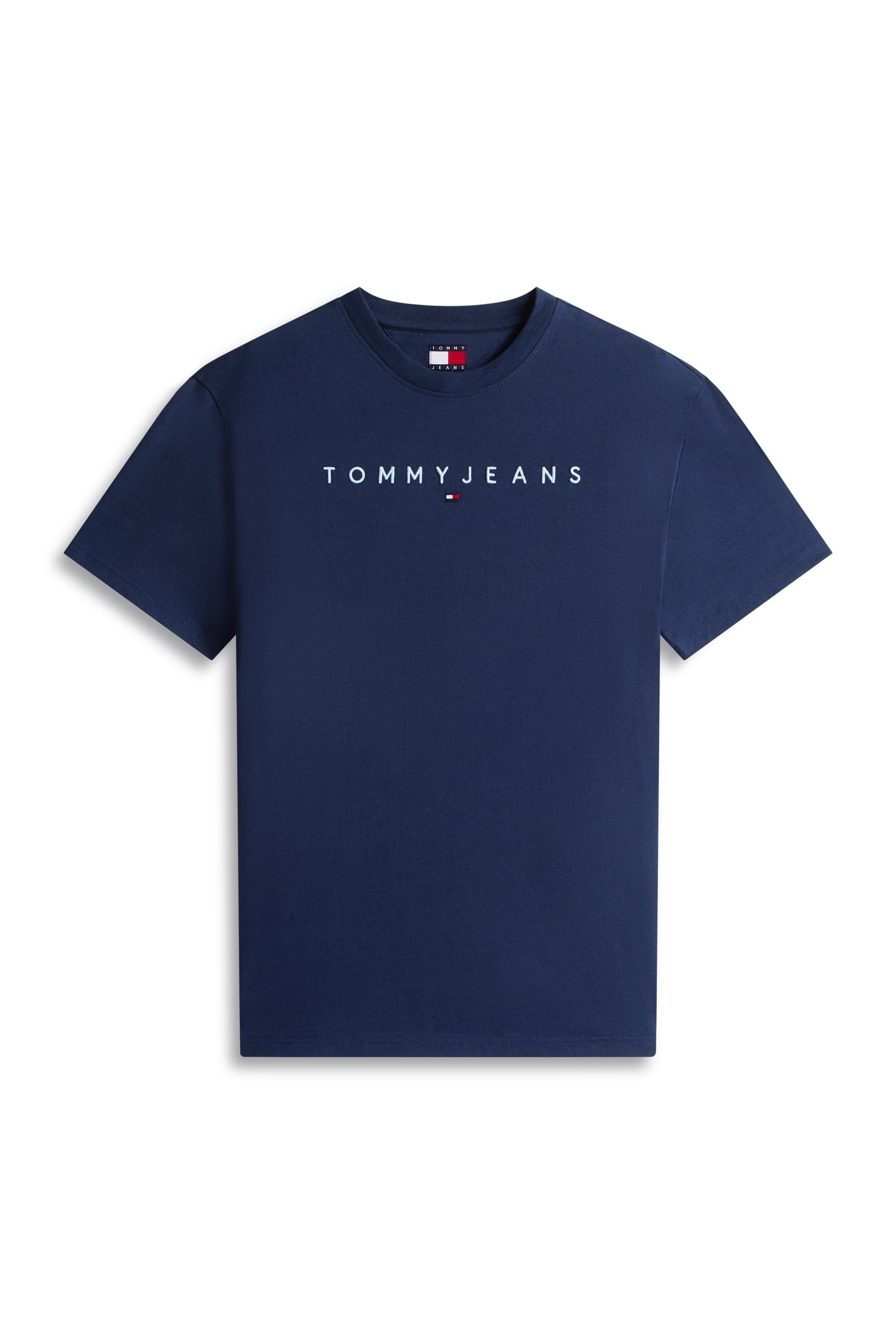 LINEAR LOGO EMBROIDERY JERSEY T-SHIRT NAVY 5