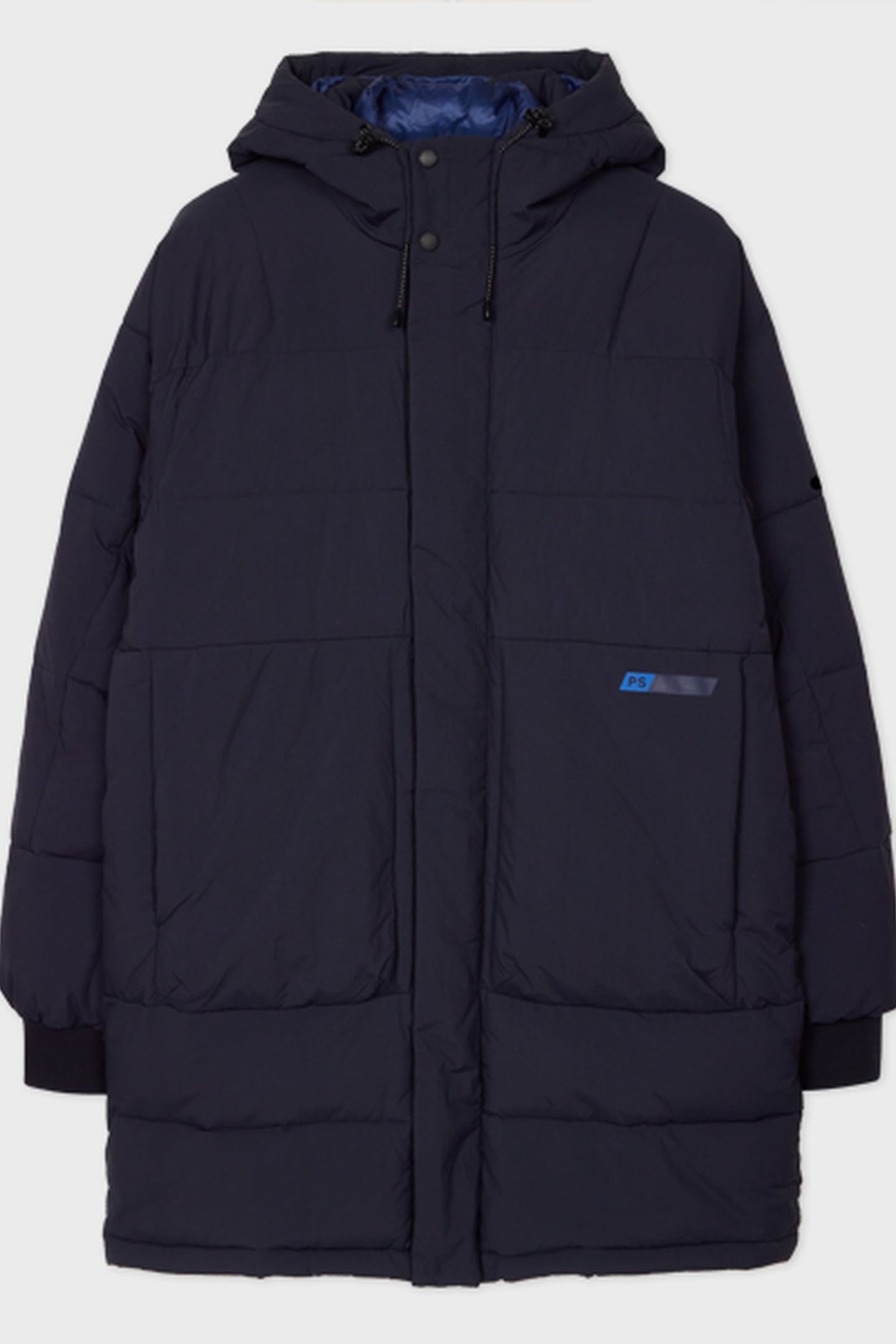 LONG FIBRE DOWN COAT VERY DARK NAVY 2
