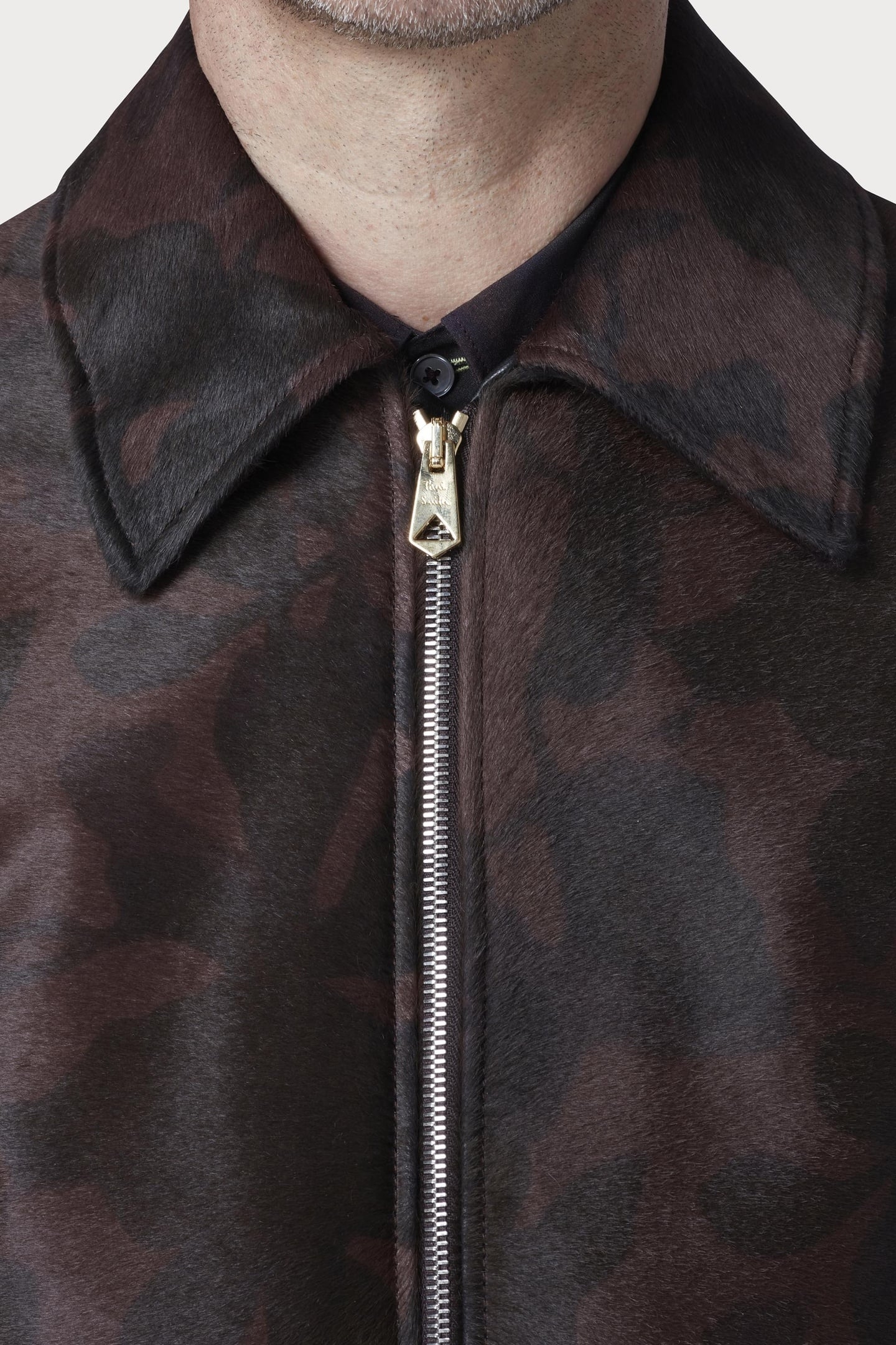 SLIM FIT LEATHER JACKET TAUPE 4