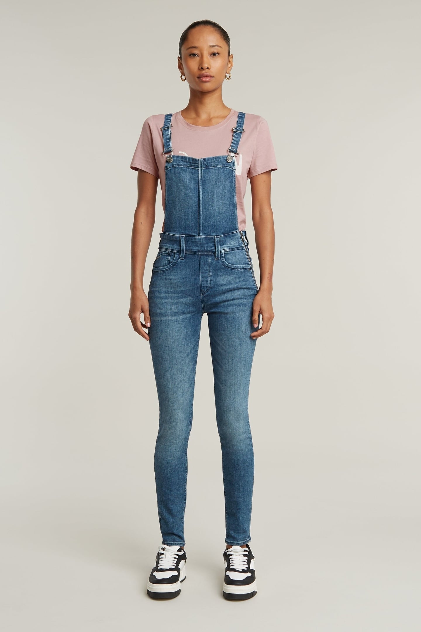LYNN HIGH WAIST SKINNY OVERALL FADED NEPTUNE BLUE 4