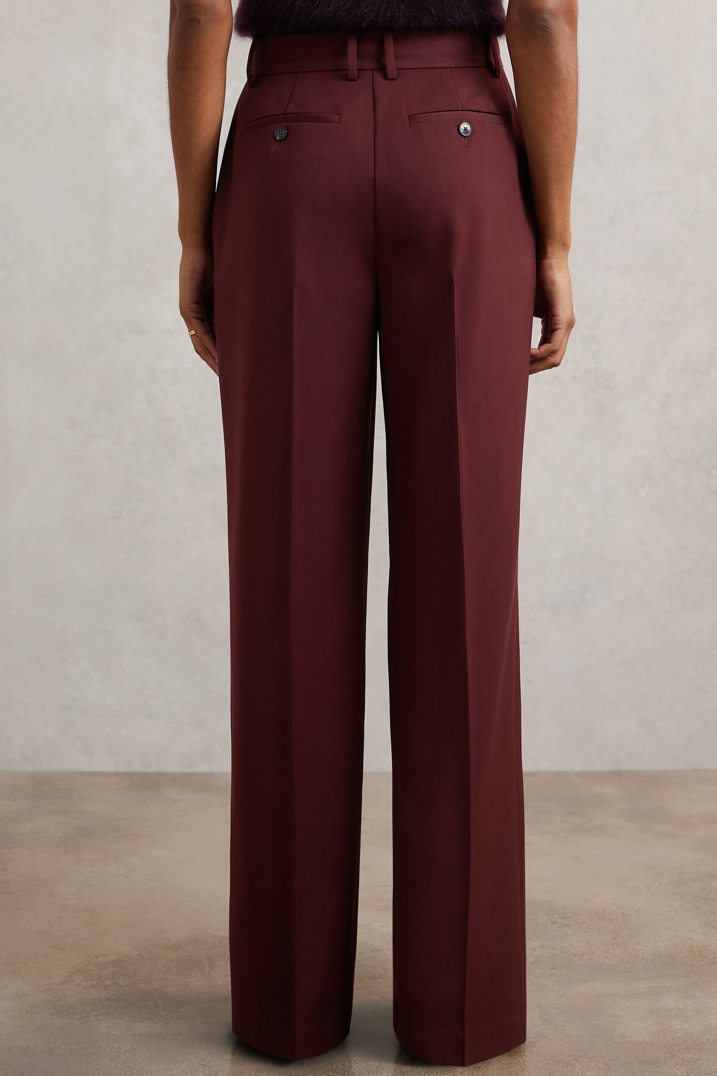 WIDE LEG TROUSER BURGUNDY 2
