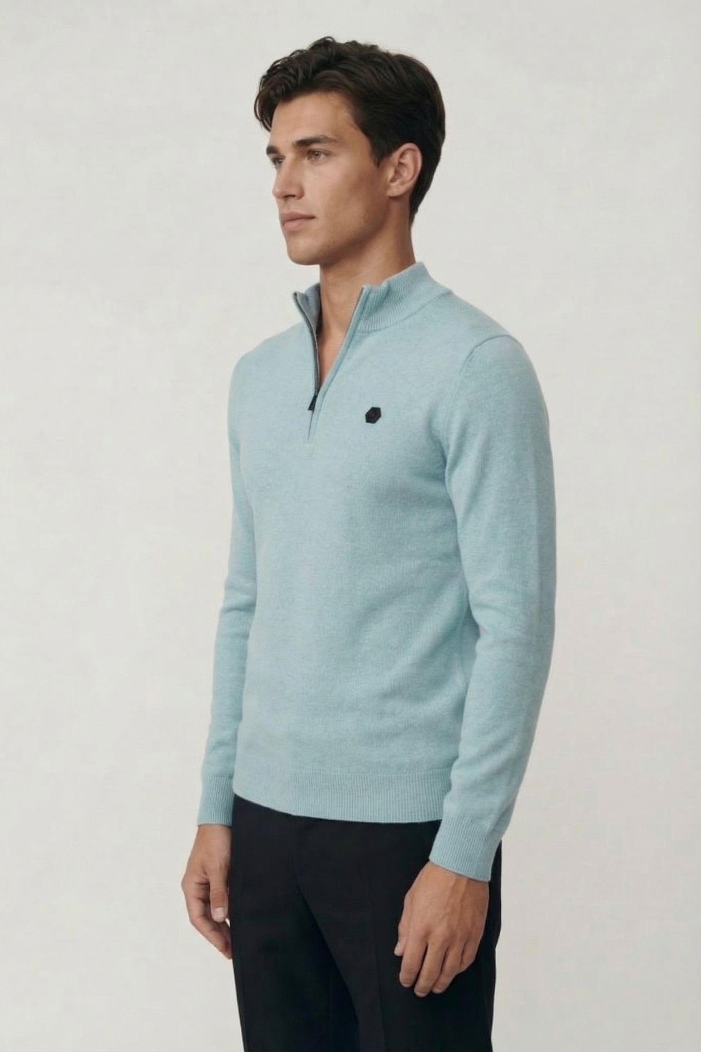 PULLOVER HALF ZIP MELANGE ICE 3