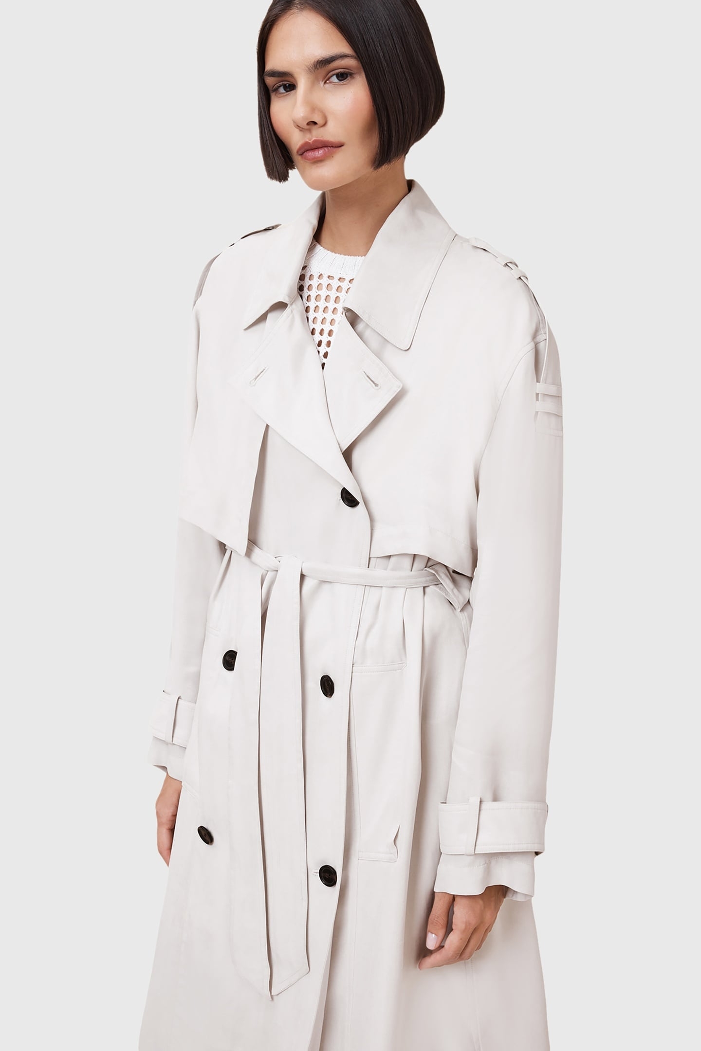 LINNIE TRENCH STONE WHITE 7