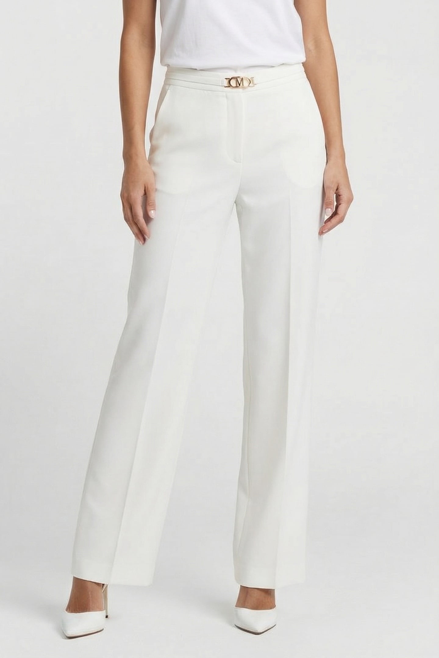 MARCIANO BY GUESS BECKY STRAIGHT PANT MACADAMIA 1