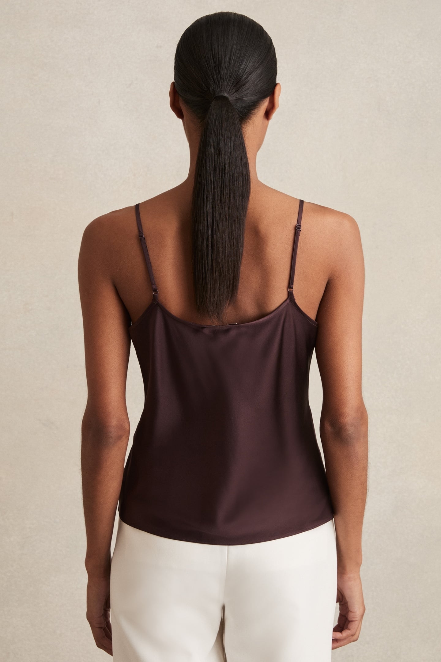 SILK CAMI BURGUNDY 2