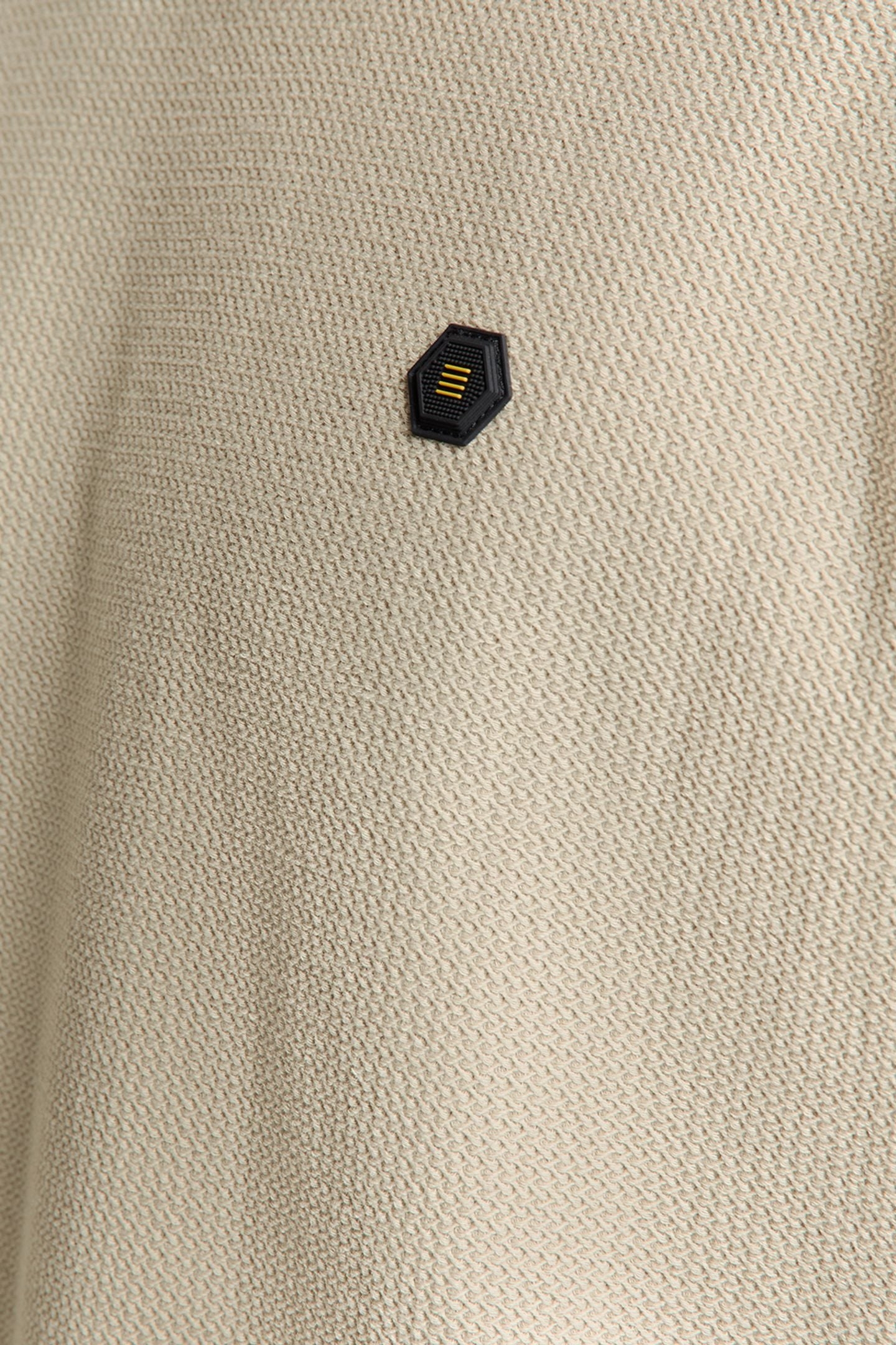 T-SHIRT CREWNECK SOLID RELIEF JACQUARD SAND 7