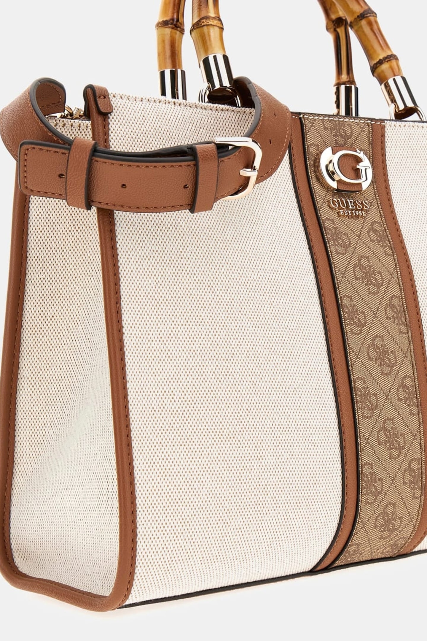 CANVAS II SMALL TOTE NATURAL/LATTE LOGO 8