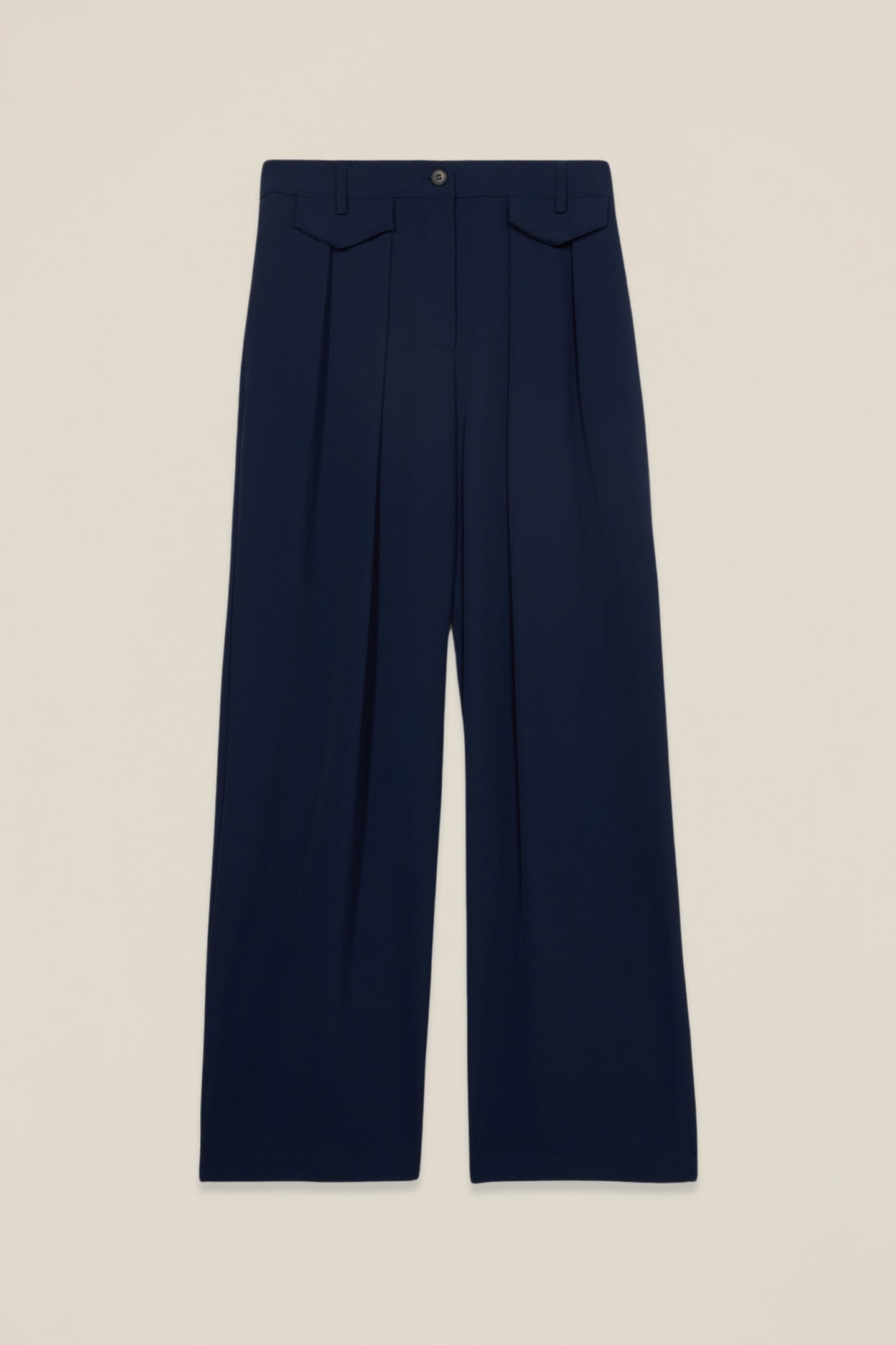 PALAZZO PANTS IN FLUID FABRIC BLUE 4
