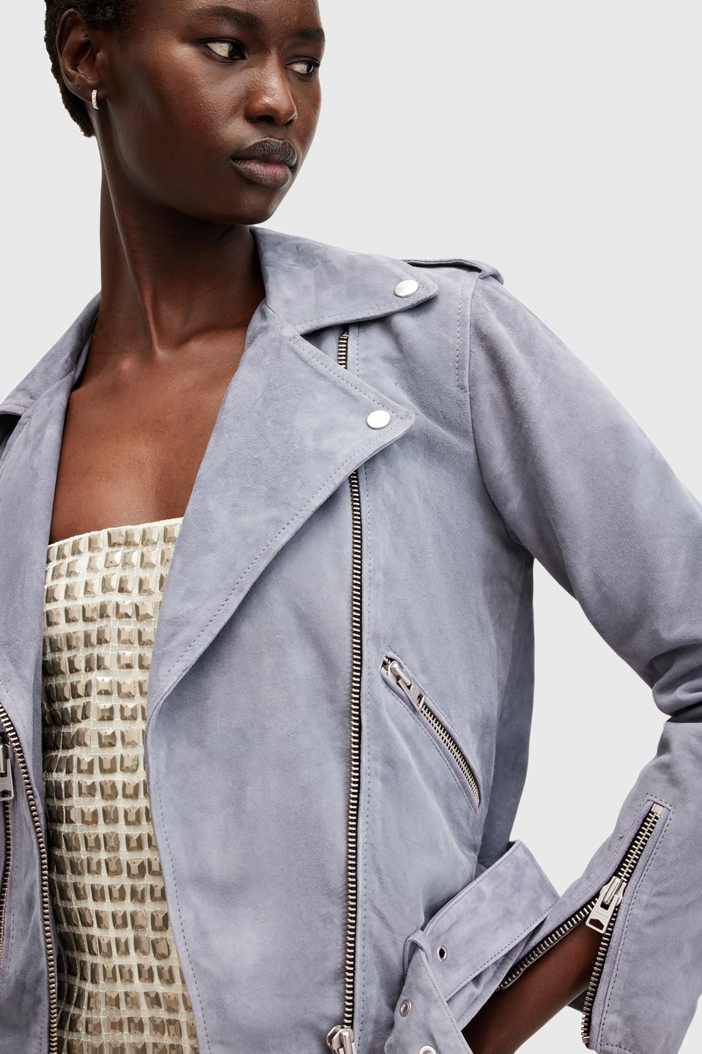 SUEDE BALFERN BIKER DENIM BLUE 7