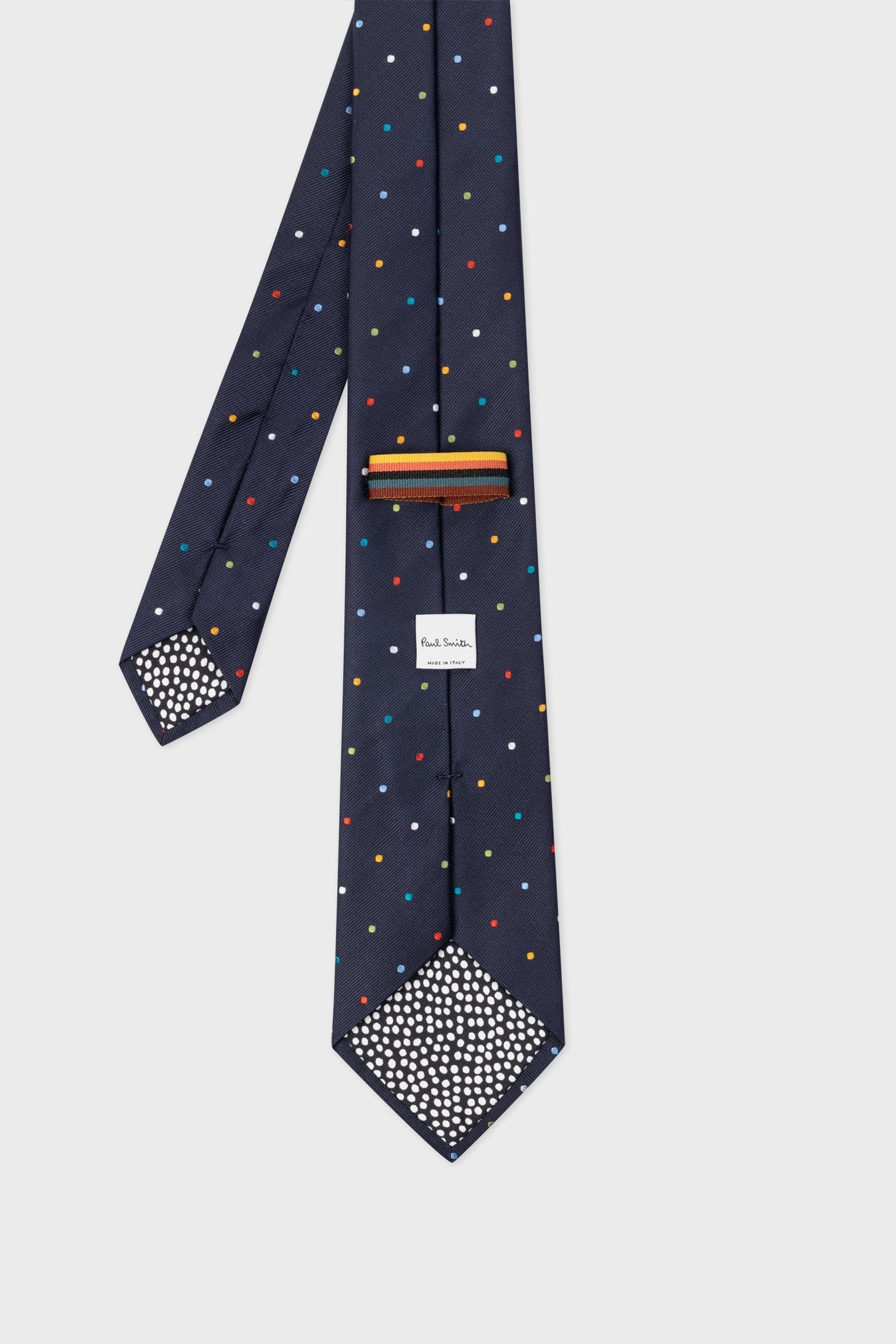 TIE MULTICOLR SPOT NAVY 5