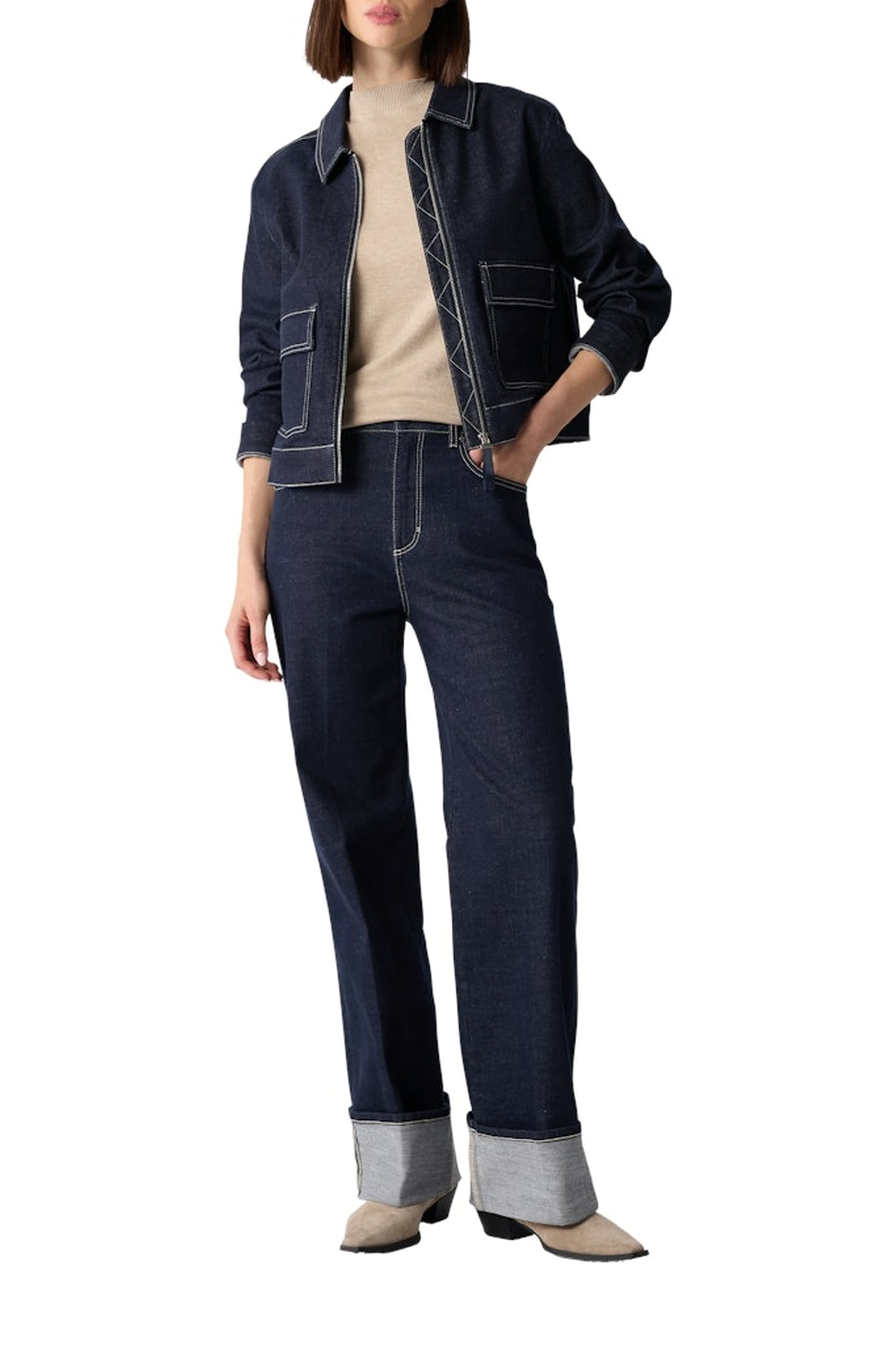 COMMA JACKETS INDOOR BLUE DENIM 1