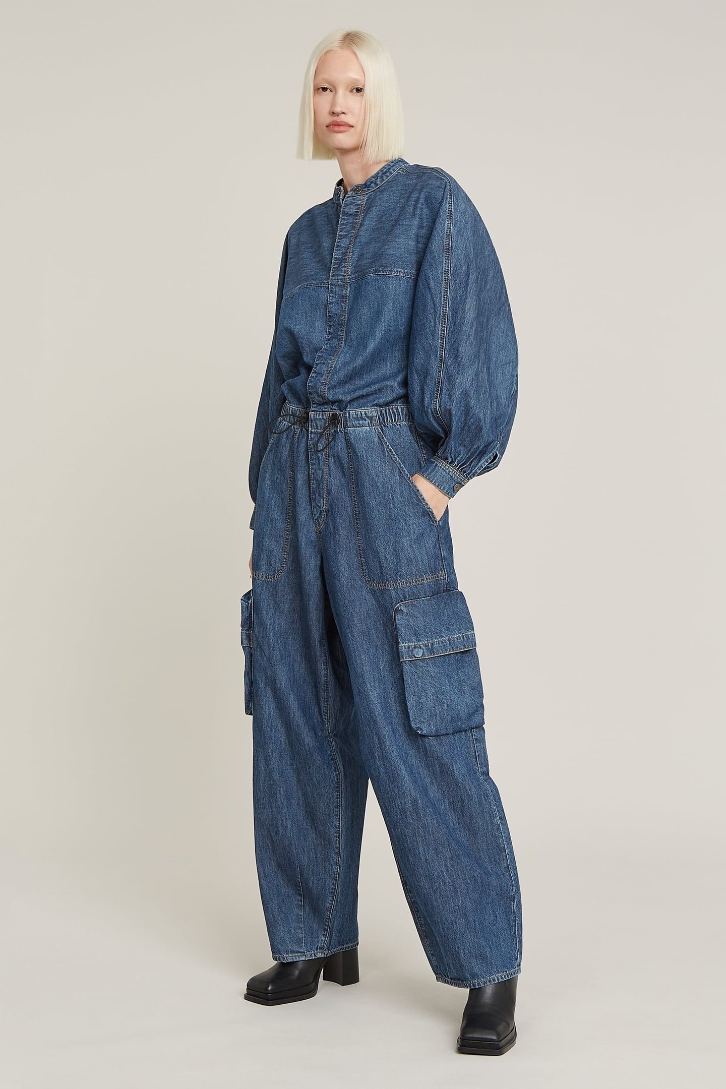 BALLOON JUMPSUIT L\S FADED SEASALT 5