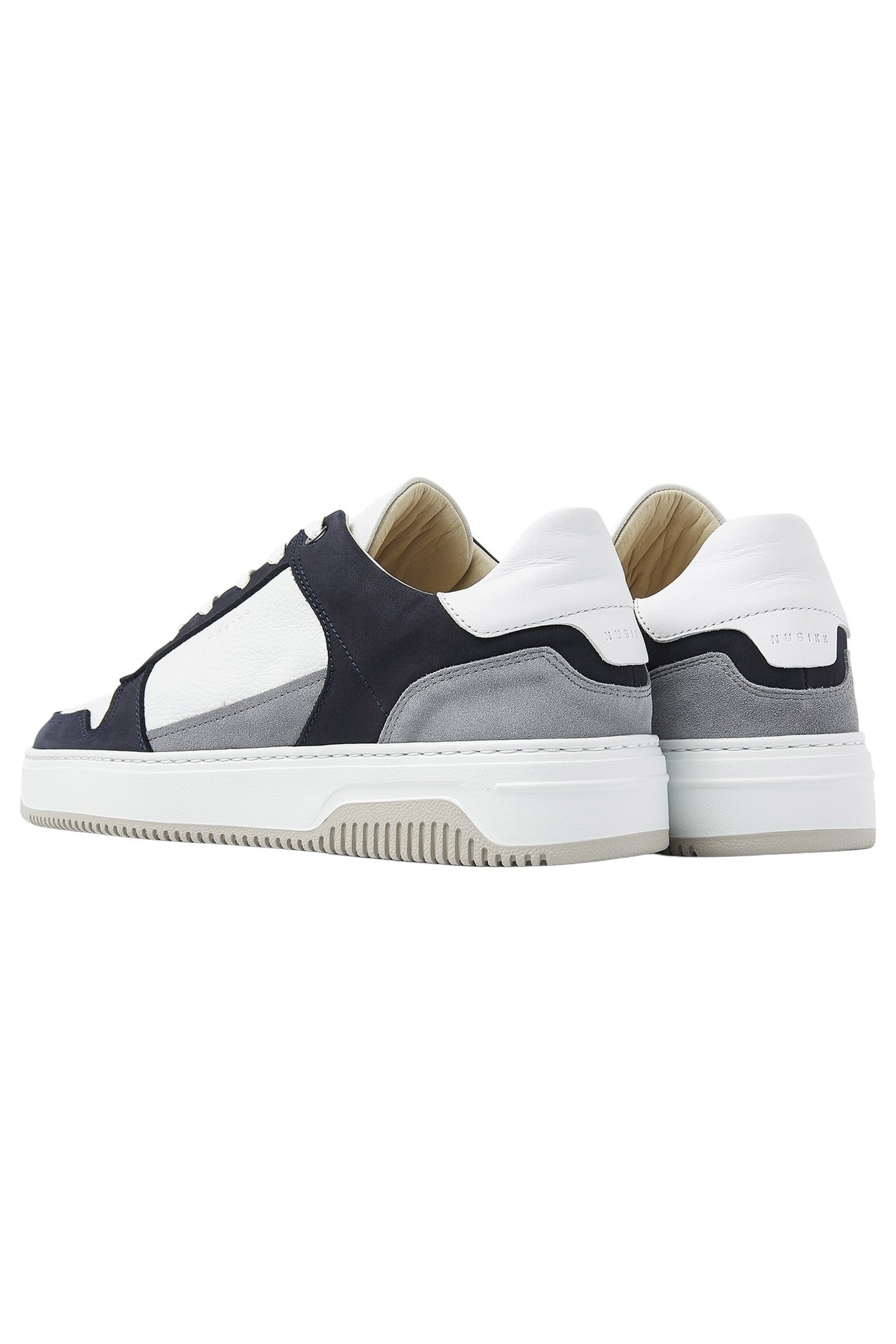 BASKET COURT WHITE LEATHER - BLUE 3