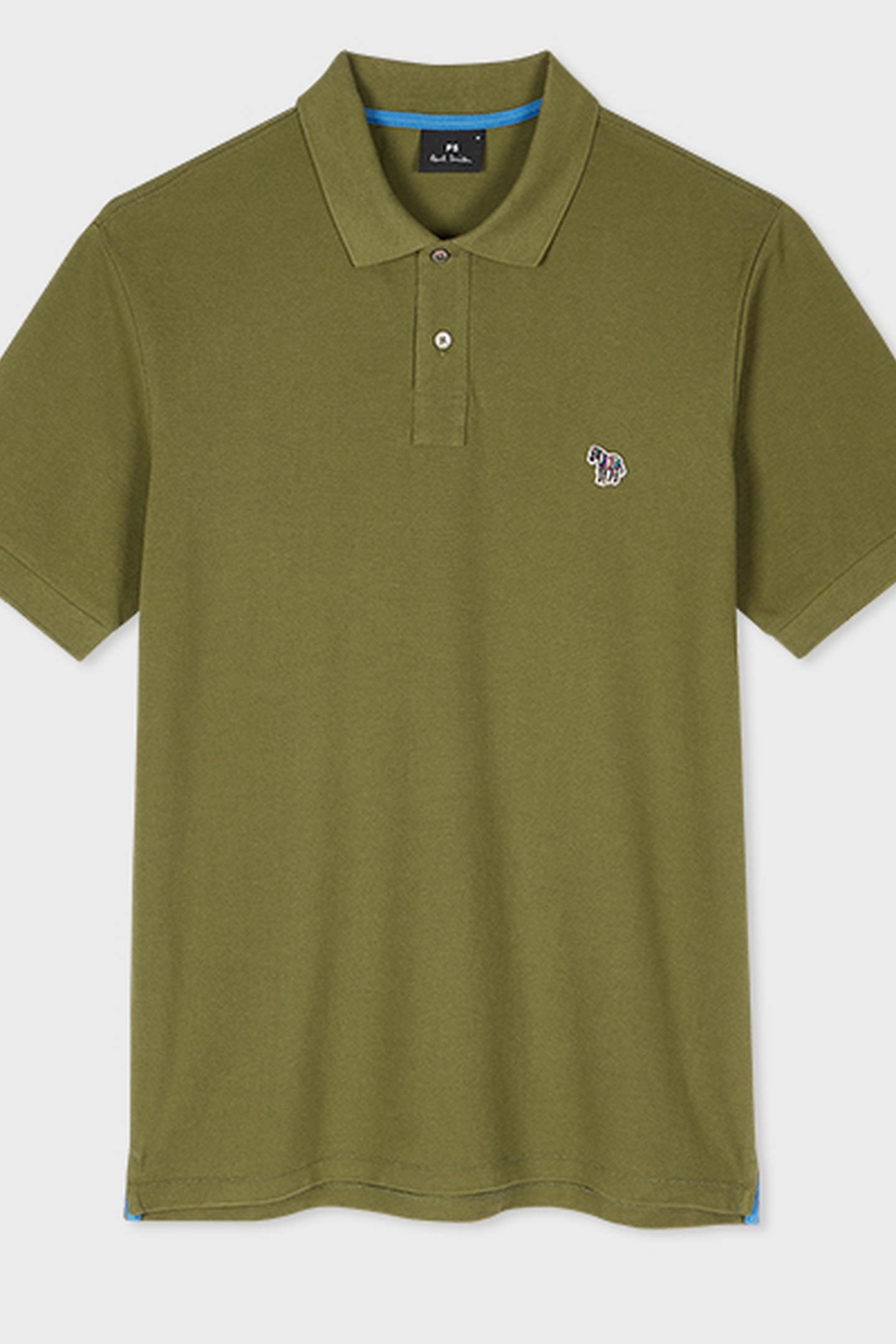 REG FIT SS POLO SHIRT ZEBRA OLIVE GREEN 2