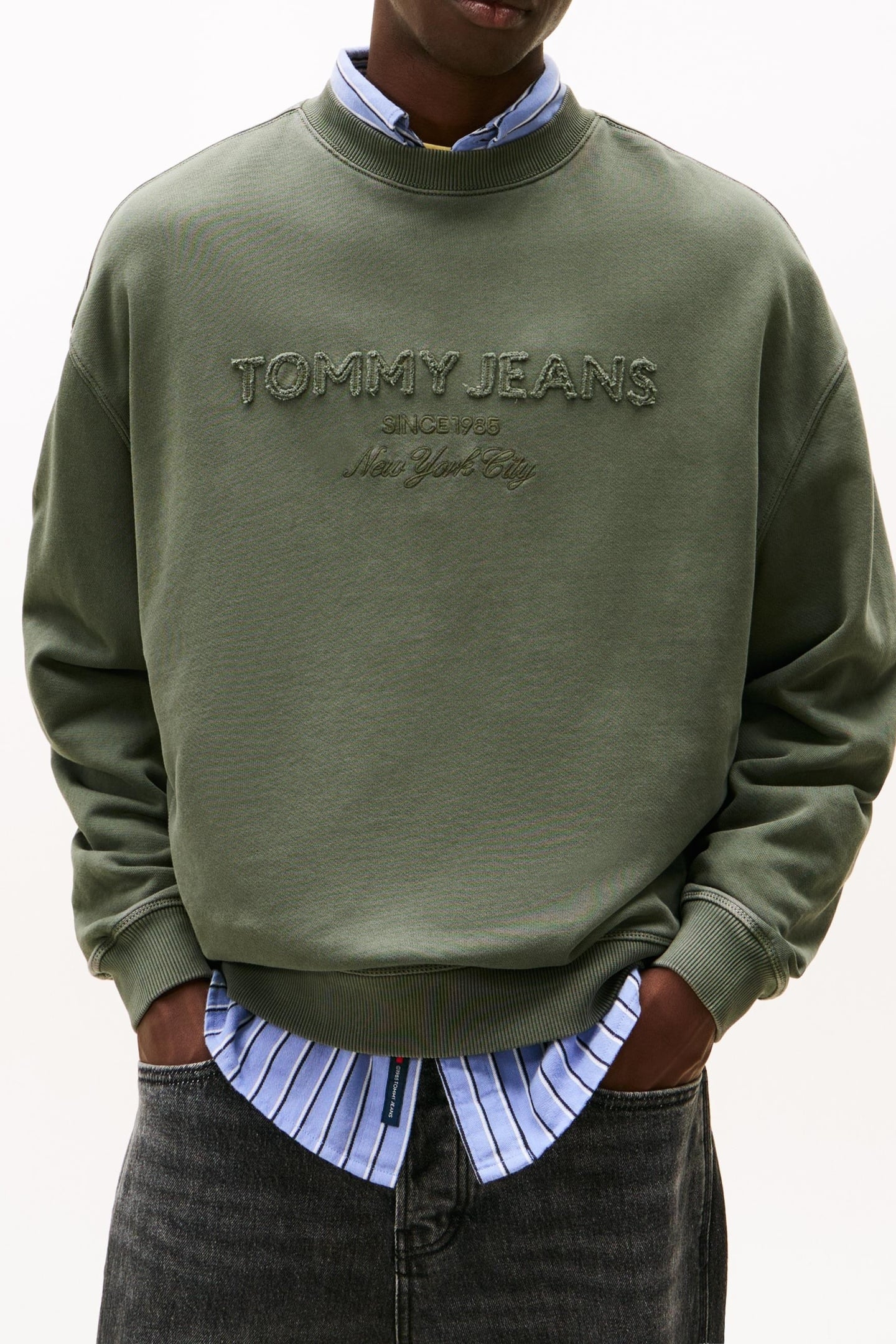 CLASSIC 90S TONAL LOGO WASHED SWEATSHIRT DARK GREENERY 1