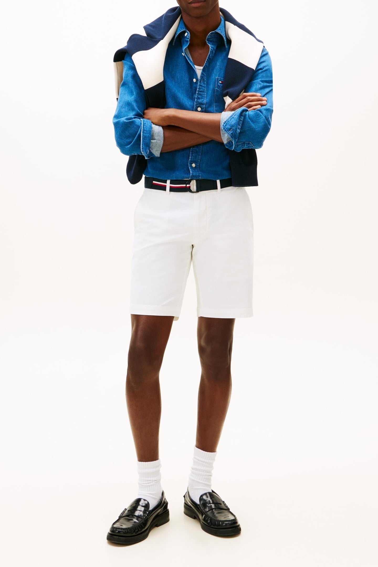 BROOKLYN ESSENTIAL TWILL SHORTS TH OPTIC WHITE 1