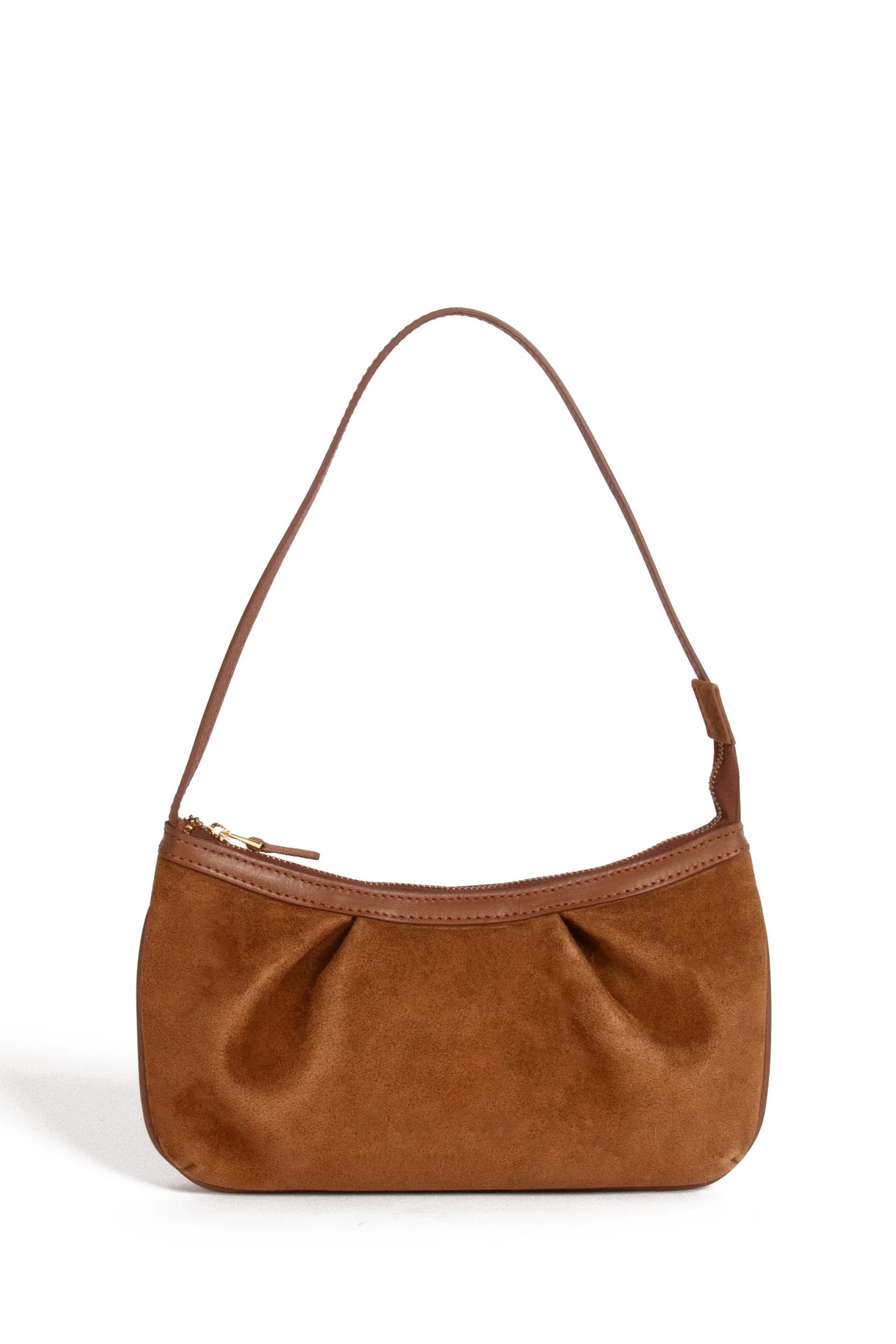 DIMPLE POCHETTE SUEDE COGNAC 2
