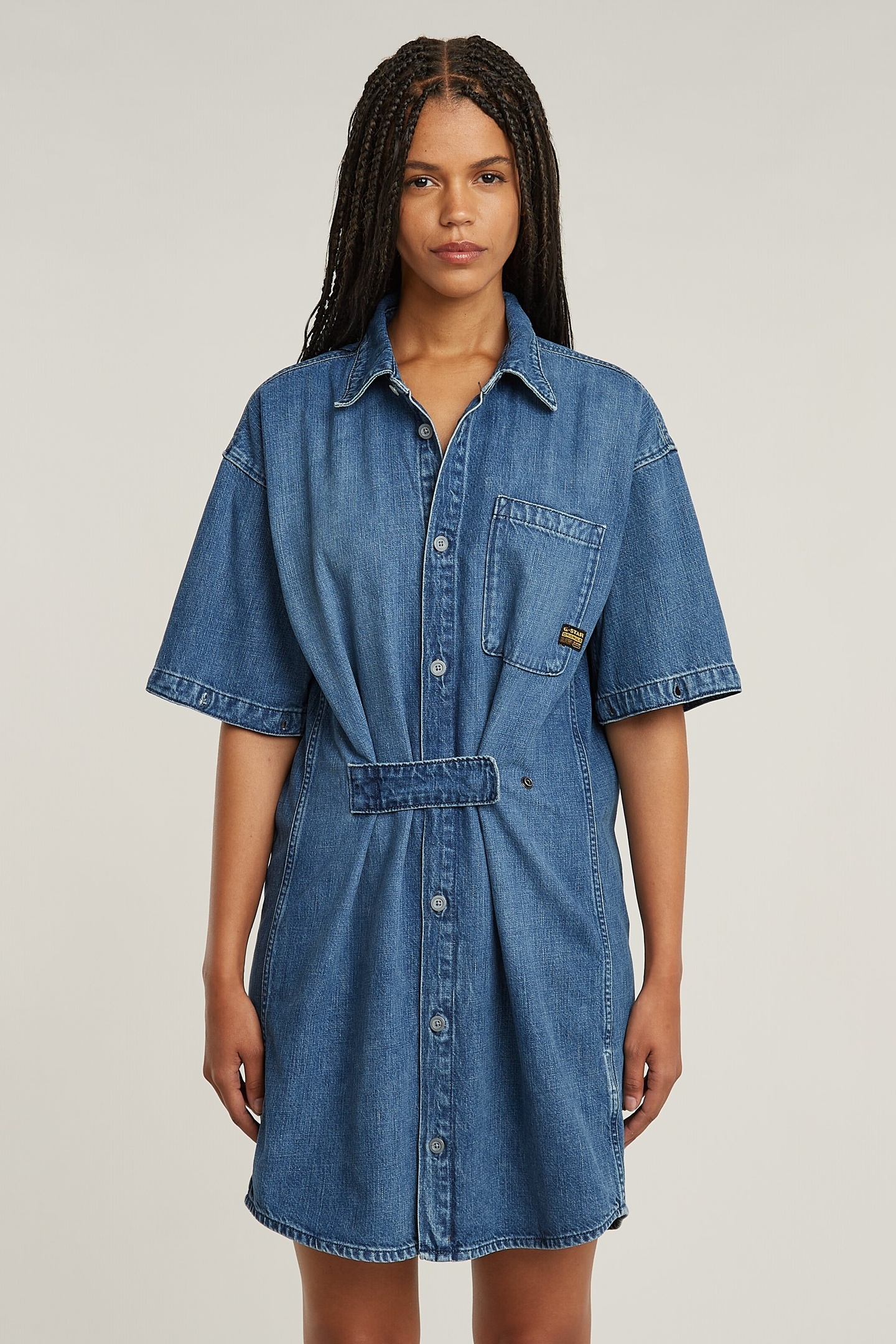 MODULAR SHIRT DRESS L\S FADED EVERGLADE 2