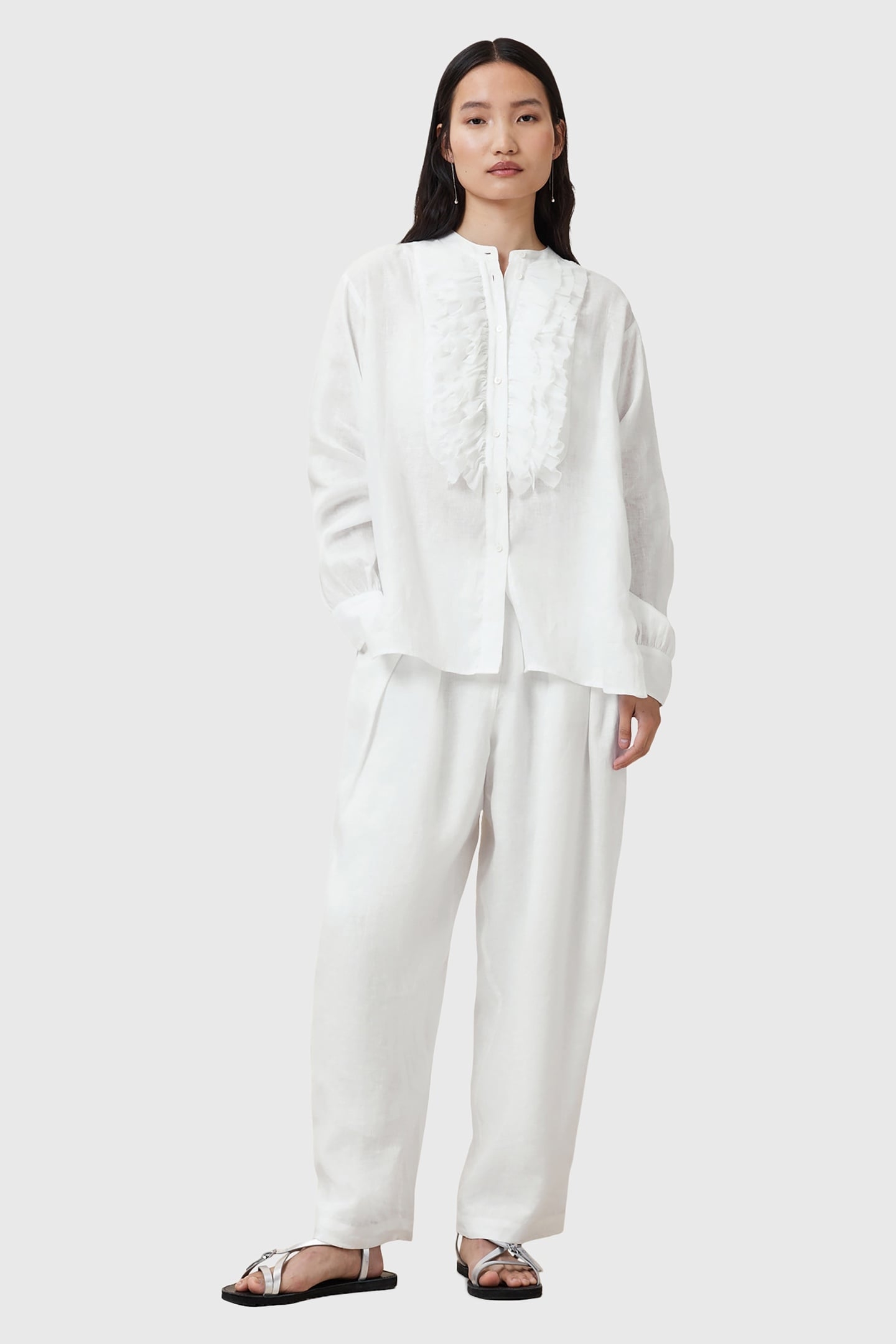 CASSIA LINEN SHIRT CHALK WHITE 3