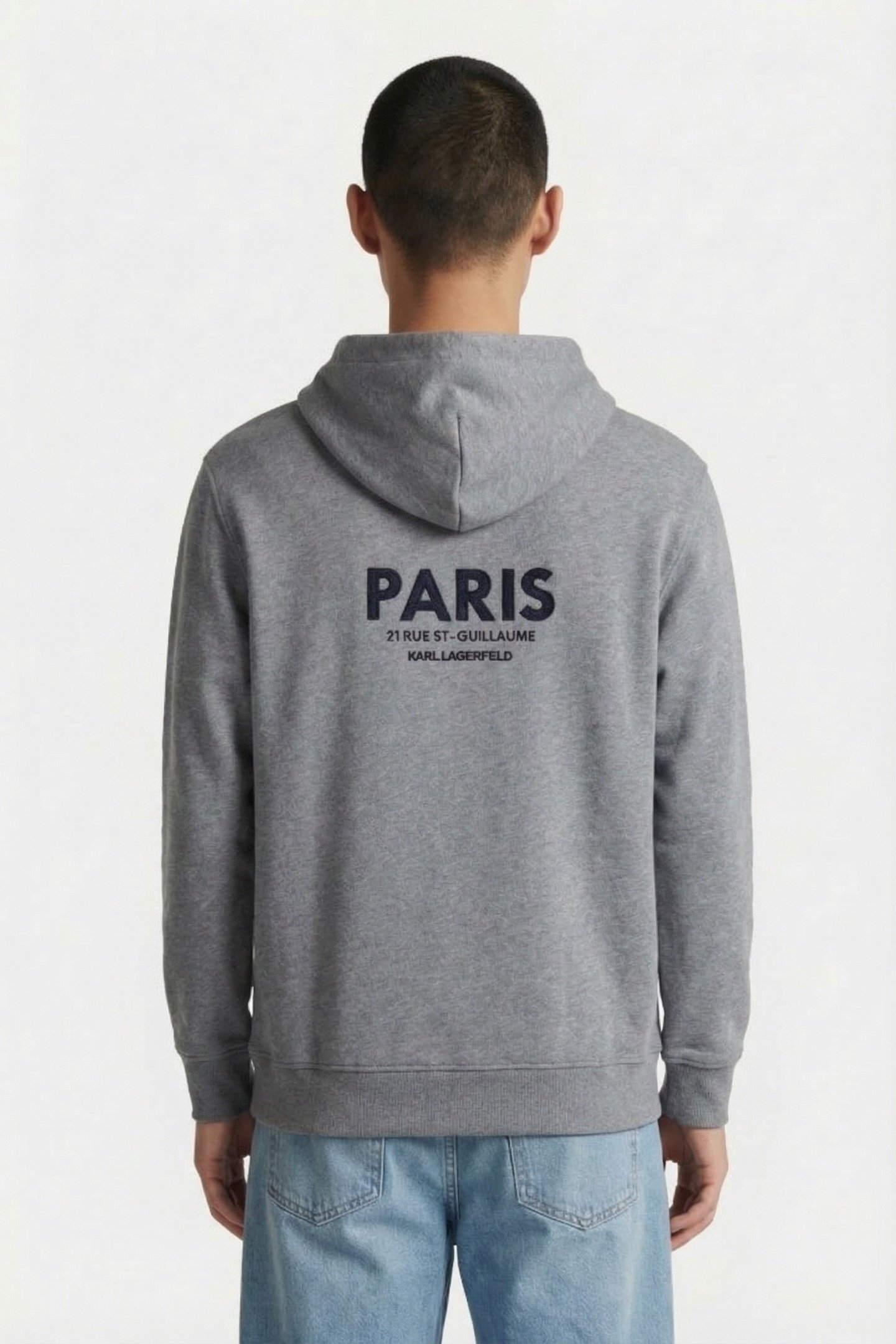 DARKGREY MELANGE SWEAT HOODY 2