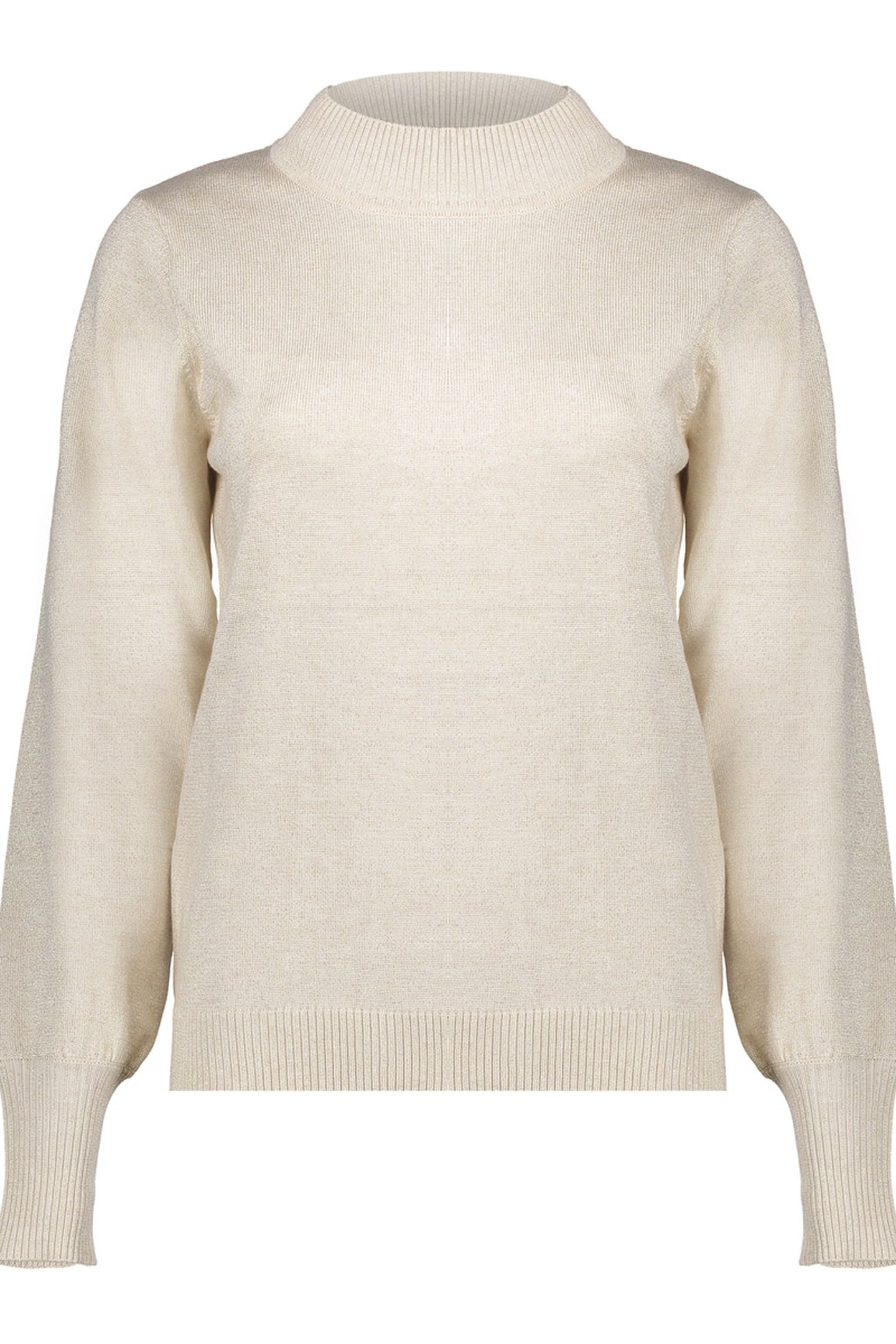 PULLOVER BASIC TURTLE LUREX OFF-WHITE/GOLD 1