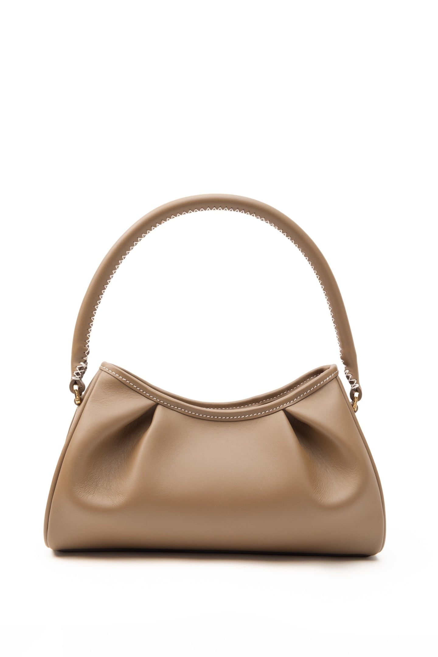 DIMPLE LEATHER ROCK/WHITE STITCHES 1