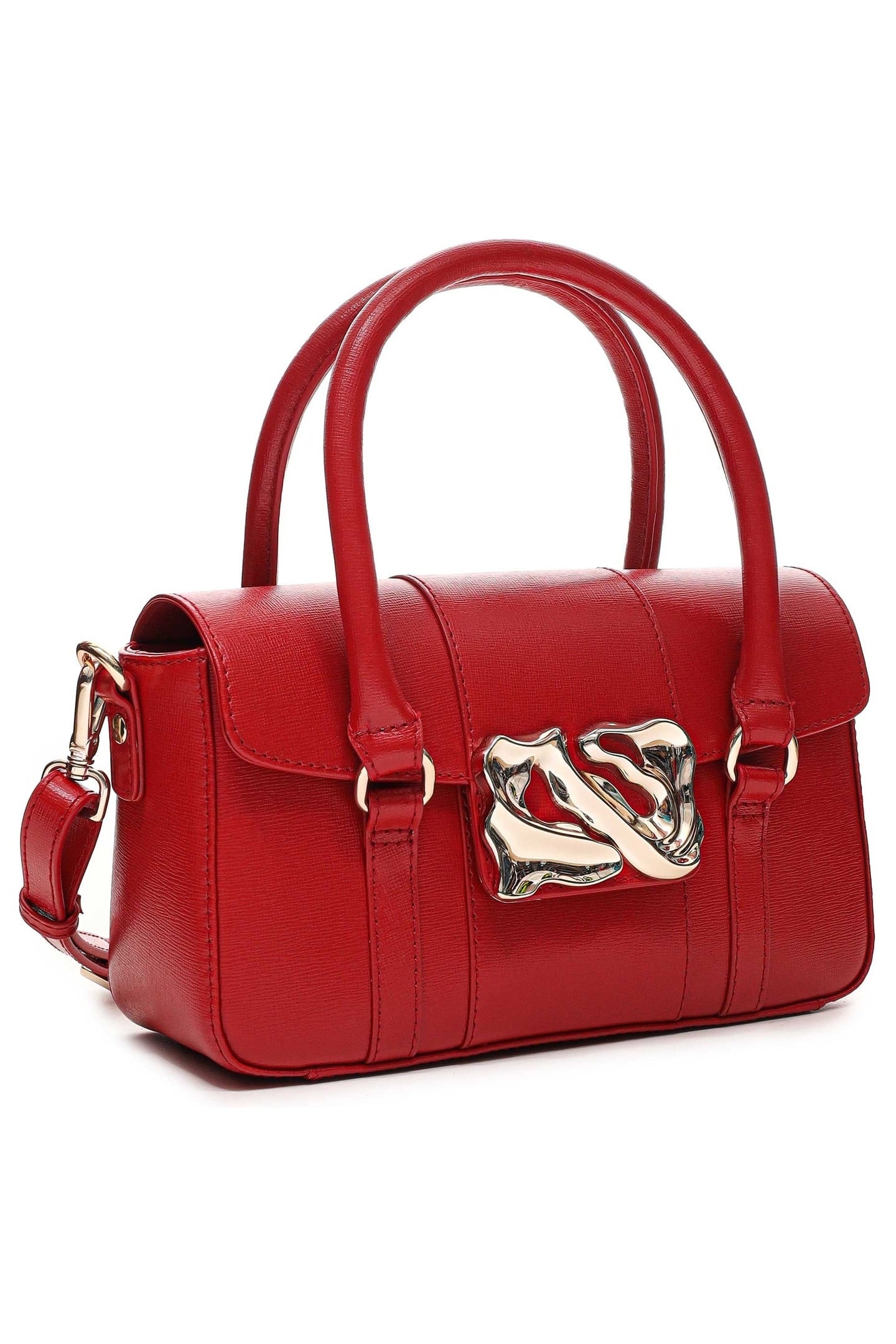 SMALL MAGGIE ICON FLORENCE BRIGHT RED W. GOLD 3