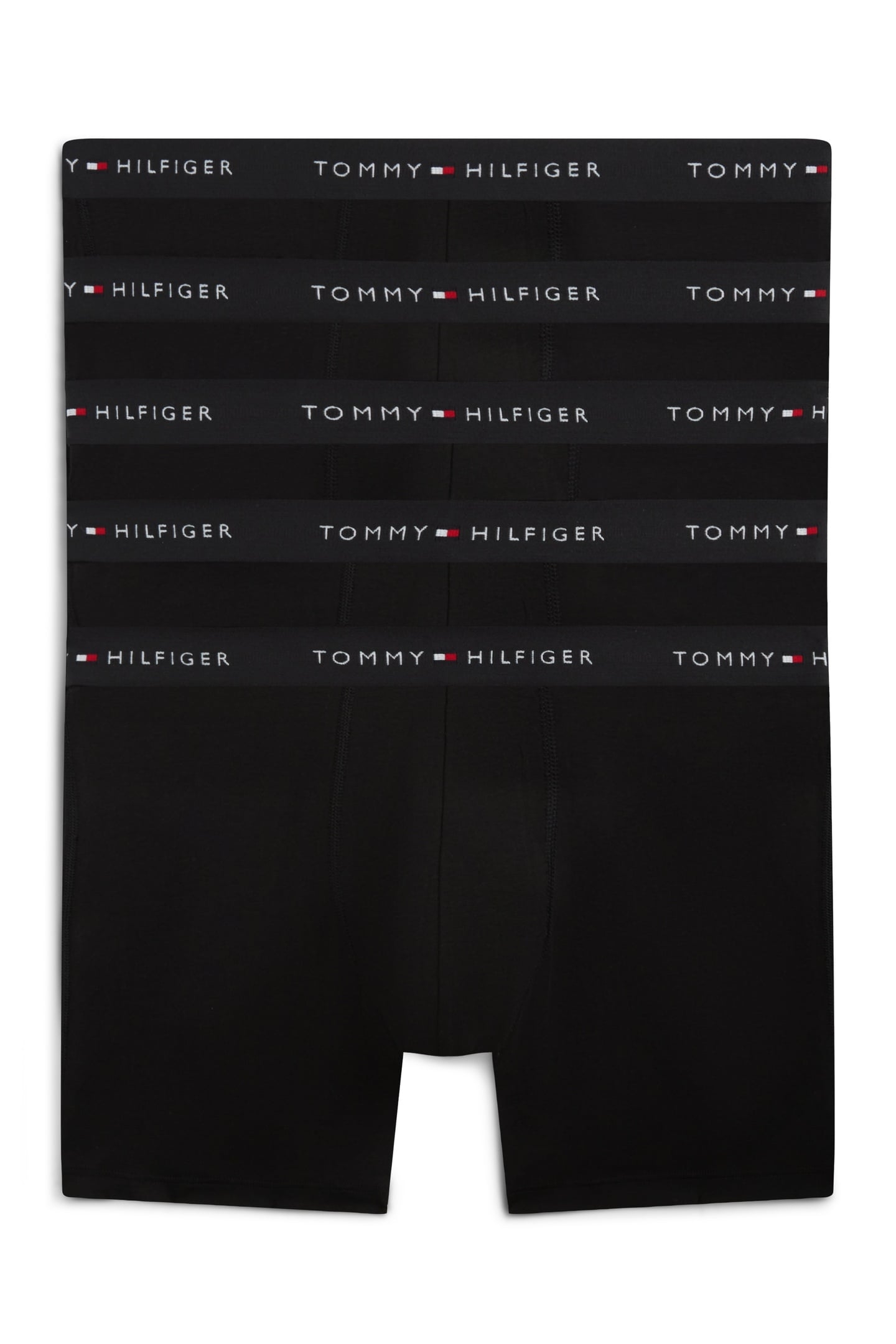 5-PACK WAISTBAND BOXER BRIEFS BLACK 1