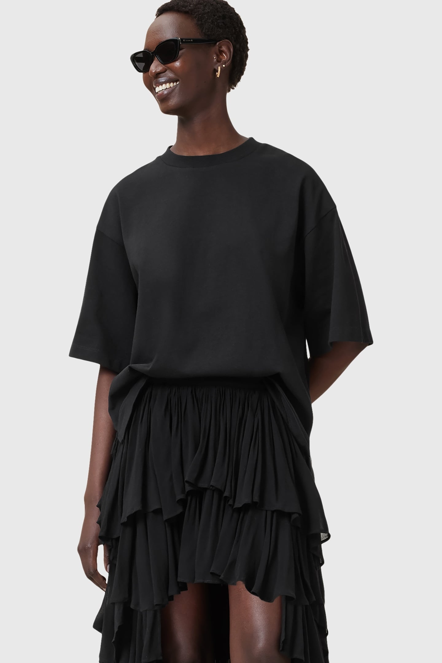AMELIE CROCHET TEE BLACK 4