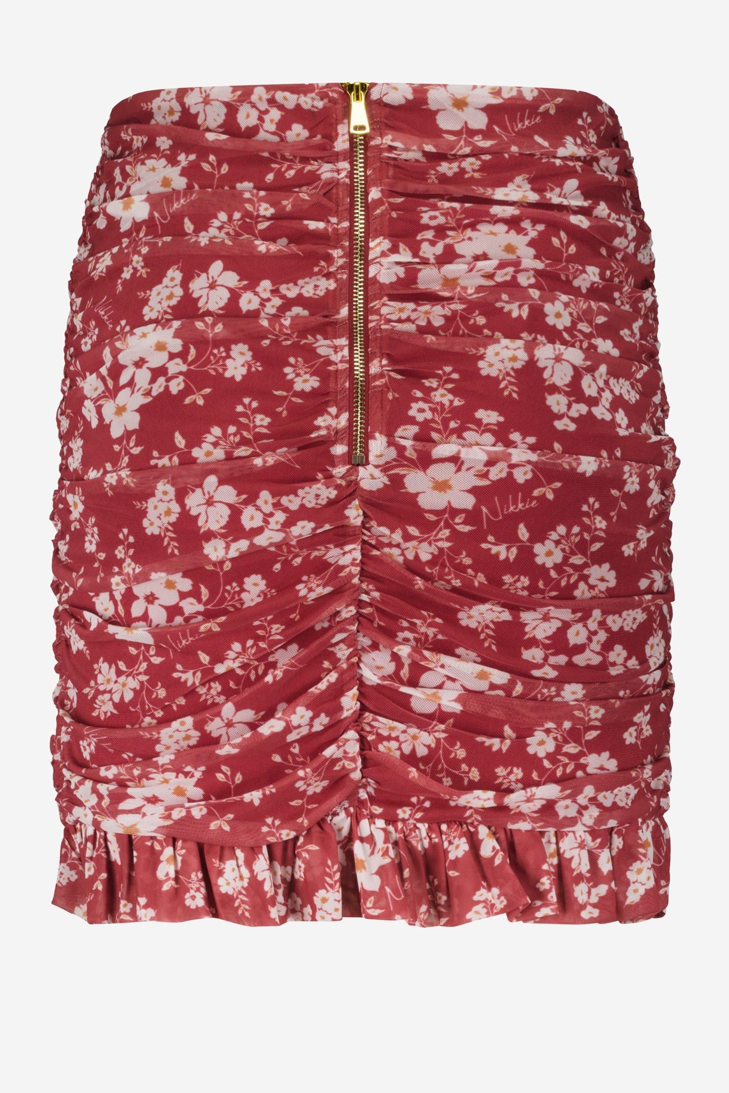 FLOWER SKIRT OFF WHITE/CANDY RED 2