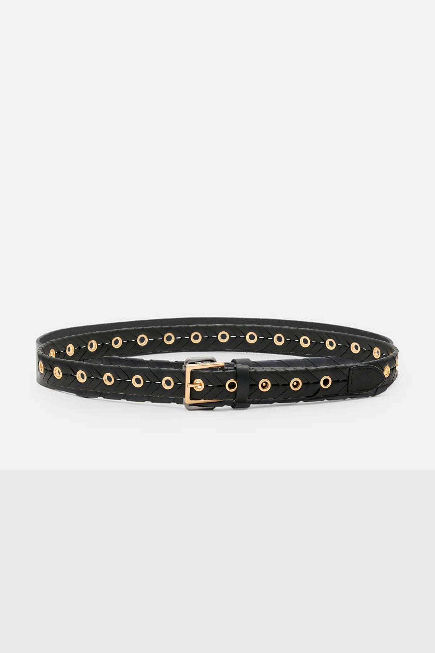 ALICE WOVEN BELT BLACK/WARM BRASS 4