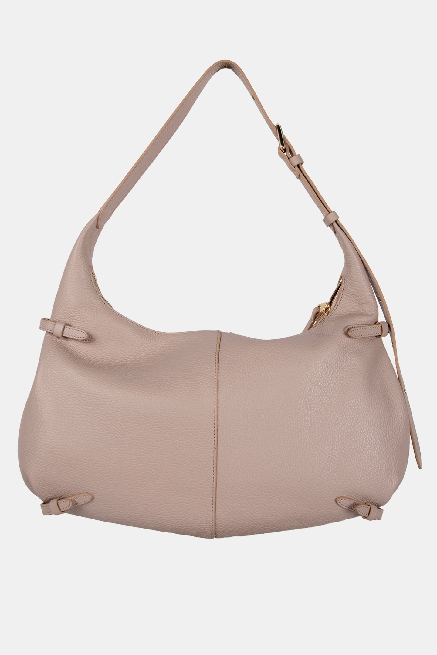 LARGE LEATHER SHOULDER BAG IN PINK 4