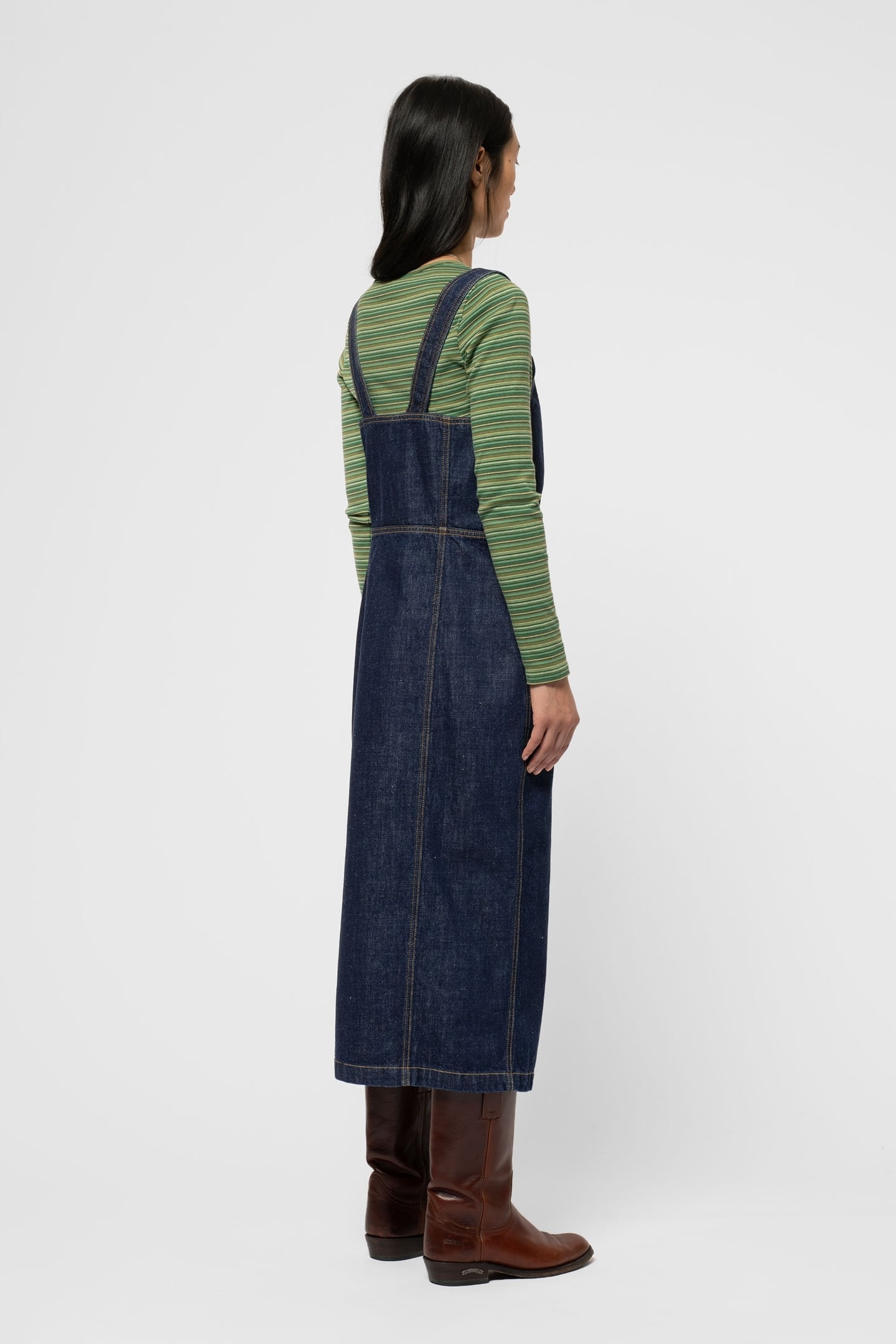 MONA DENIM DRESS 40S REDCAST DARK BLUE 2