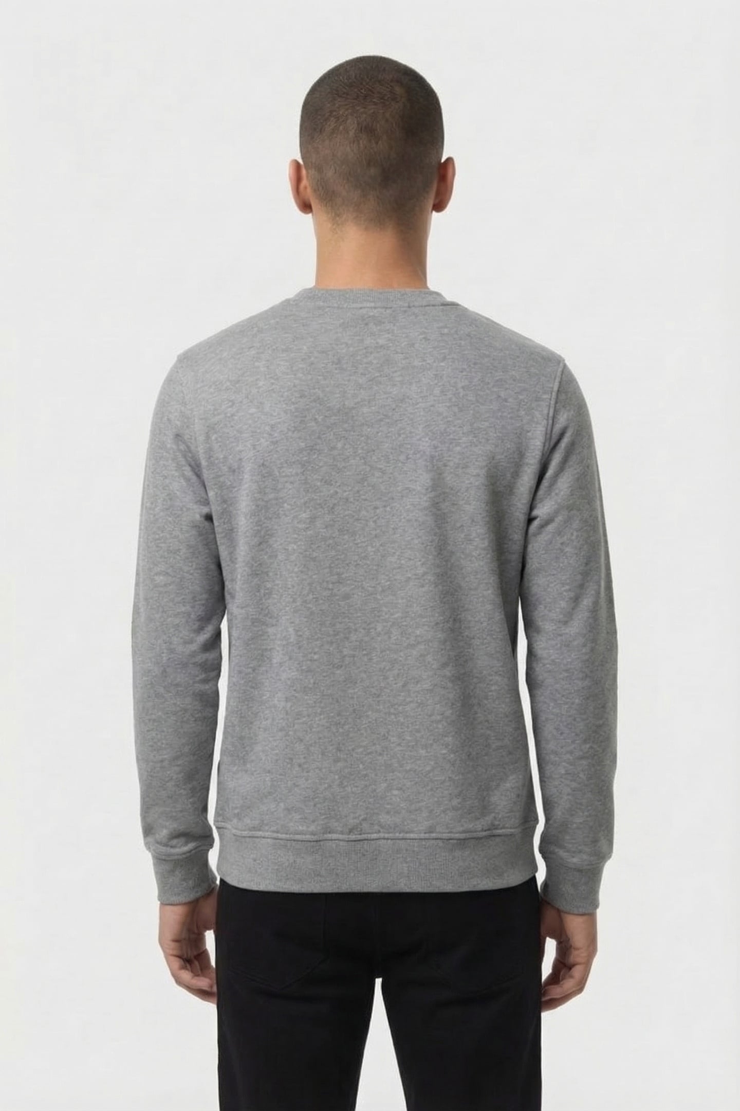 DARKGREY MELANGE SWEAT CREWNECK 2