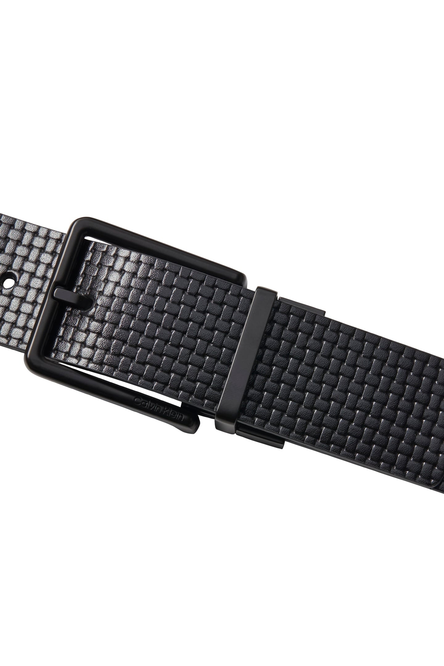 WARMTH BUCKLE EMBOSS BELT BLACK/CHARCOAL/MATTE BLACK 4