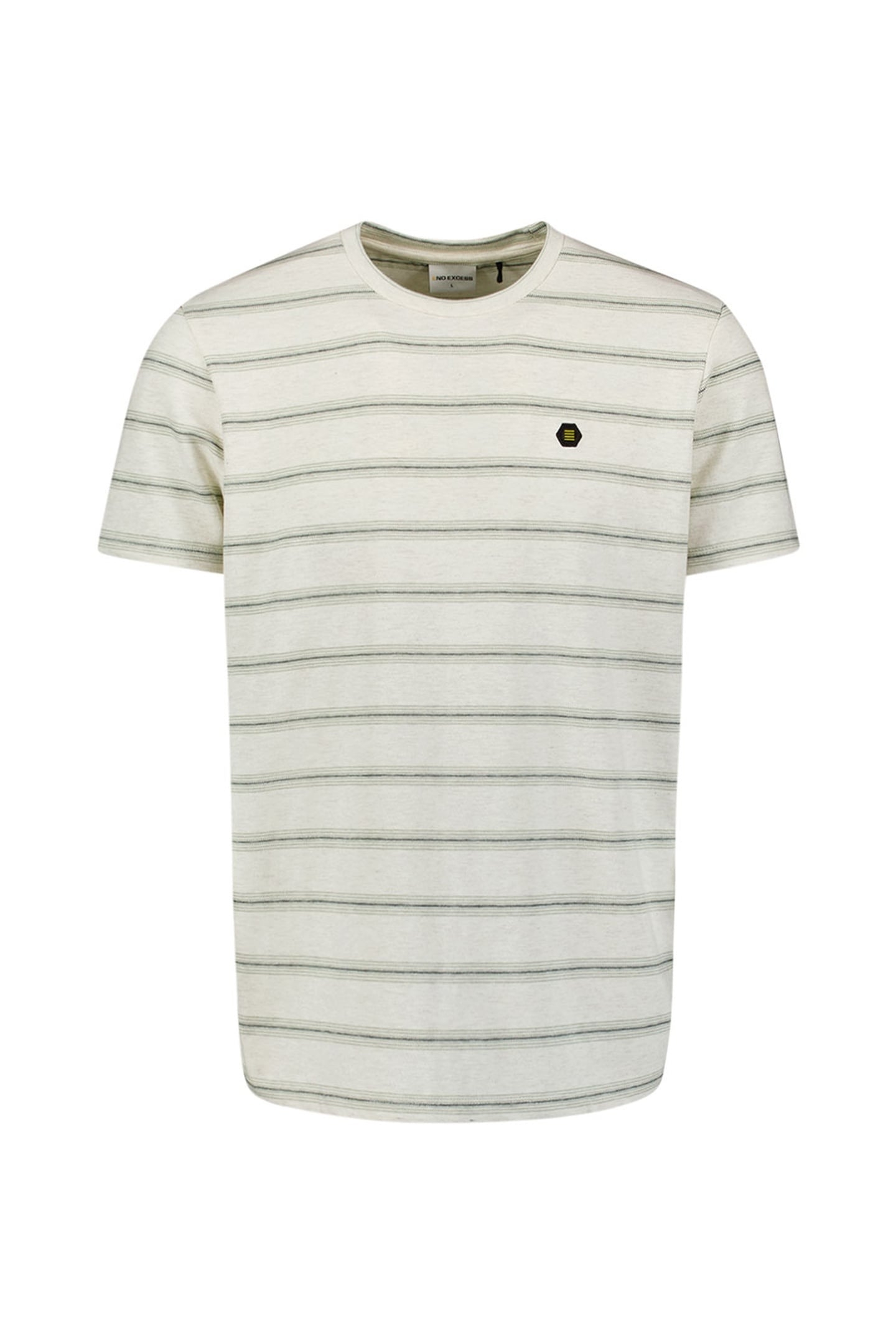 T-SHIRT CREWNECK JACQUARD STRIPE OFFWHITE 4