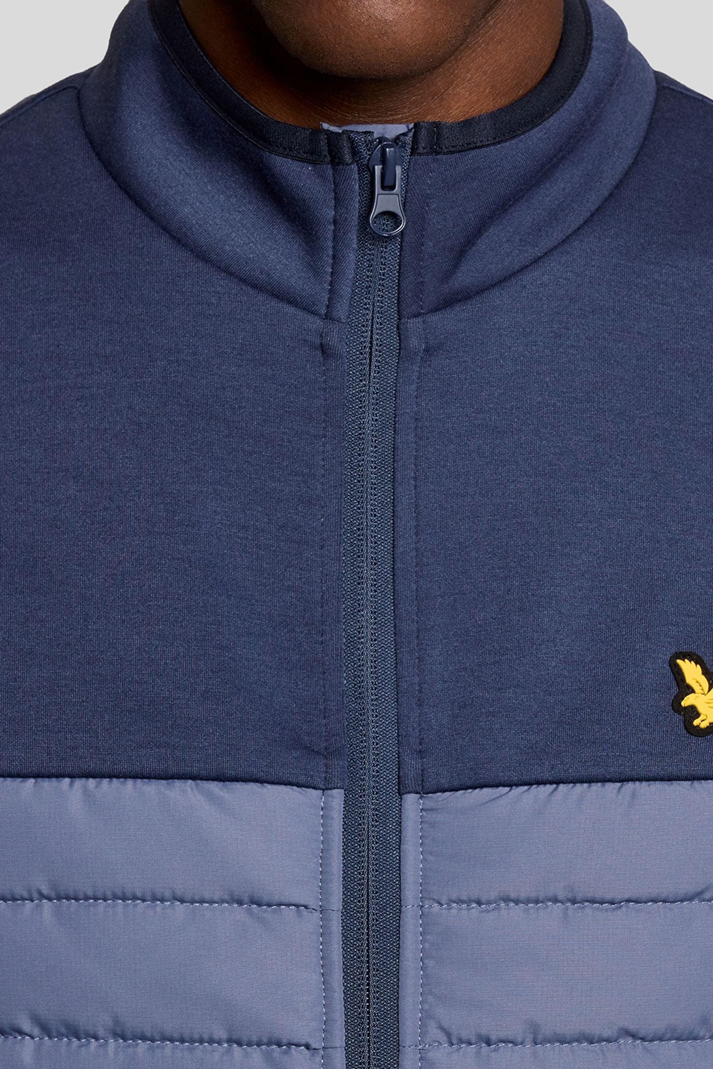 SPORTS FLEECE HYBRID JACKET TRUE INDIGO/STEEL INDIGO 4