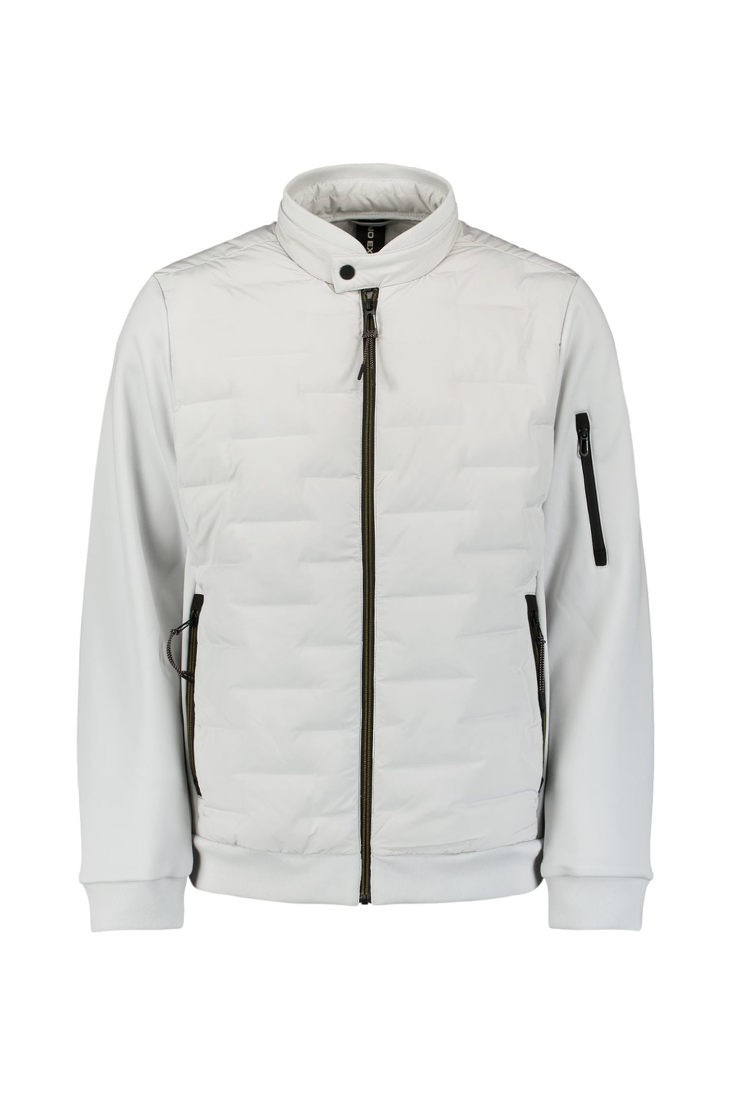 JACKET SHORT FIT SEALED KNITTED MIX CHALK 5